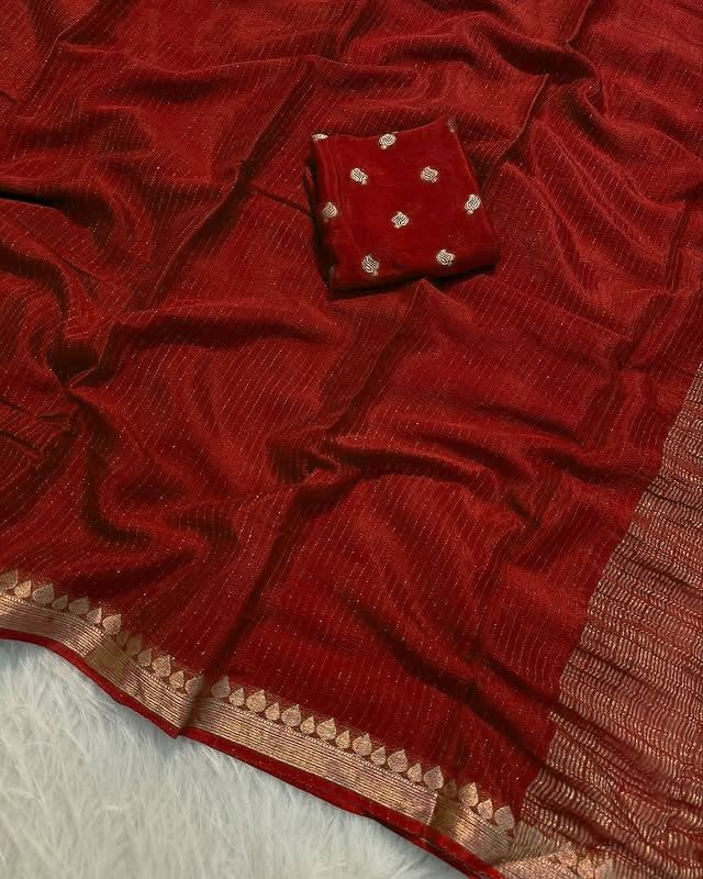 Pure Soft Chinon Viscose Sarees