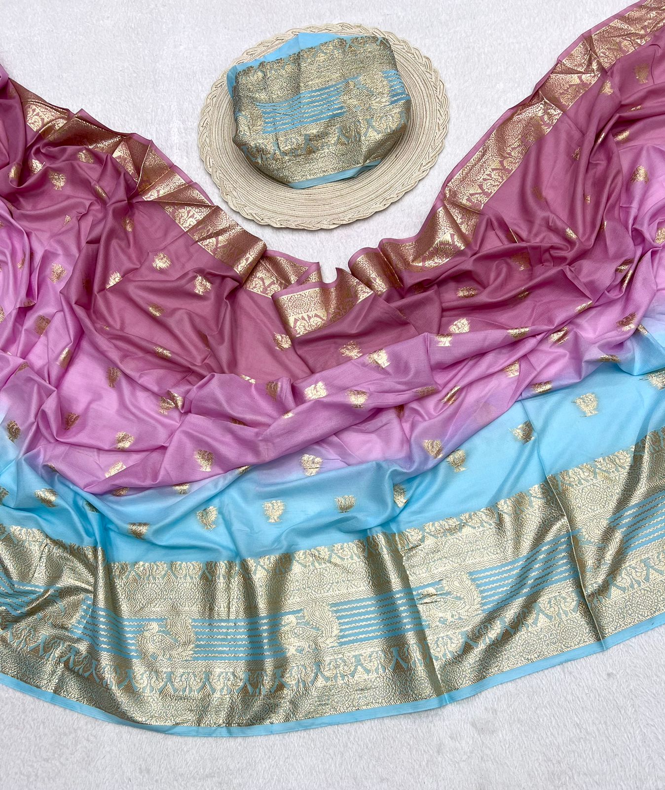 Pure Viscose Georgette Sarees With Fancy Blouse
