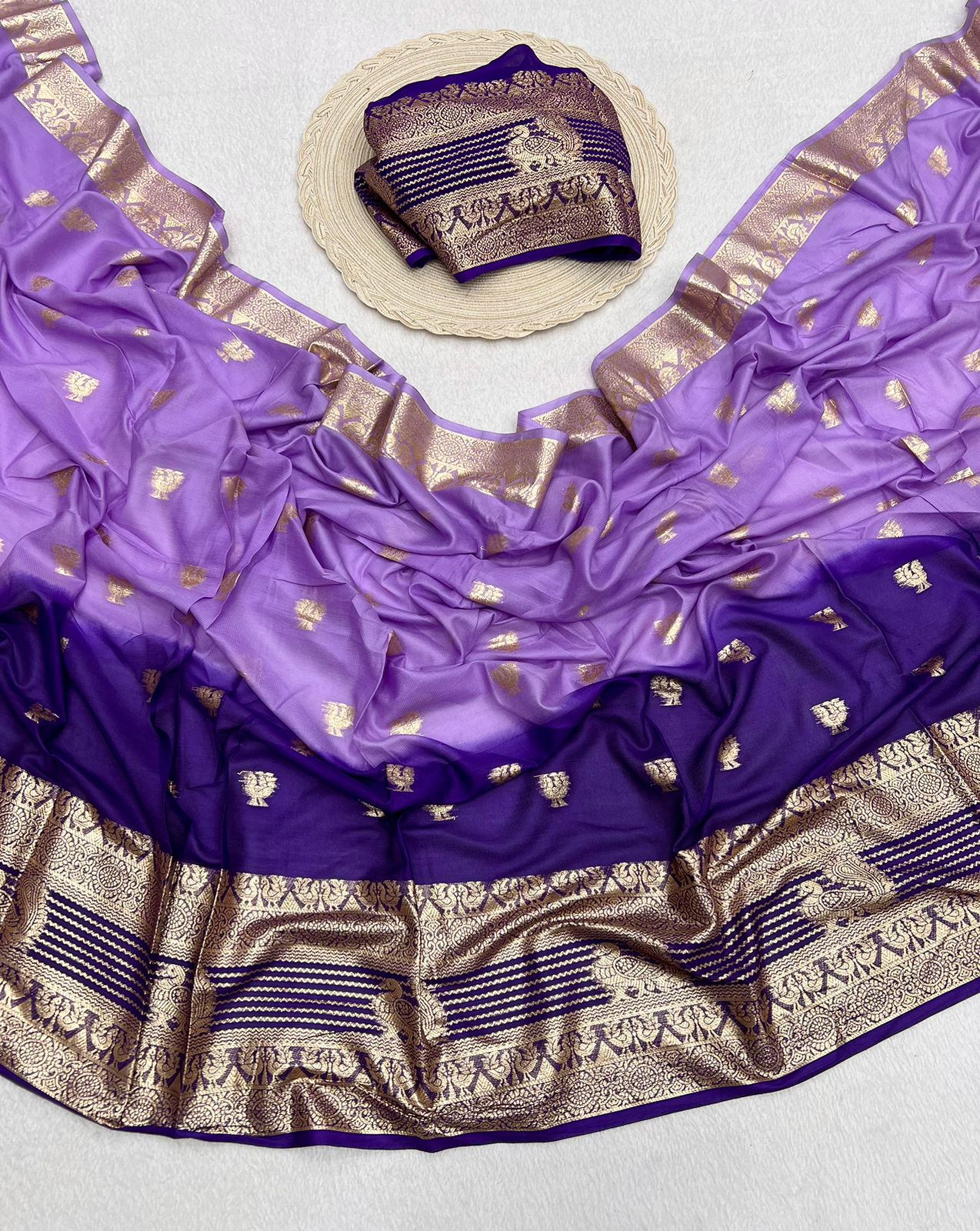 Pure Viscose Georgette Sarees With Fancy Blouse