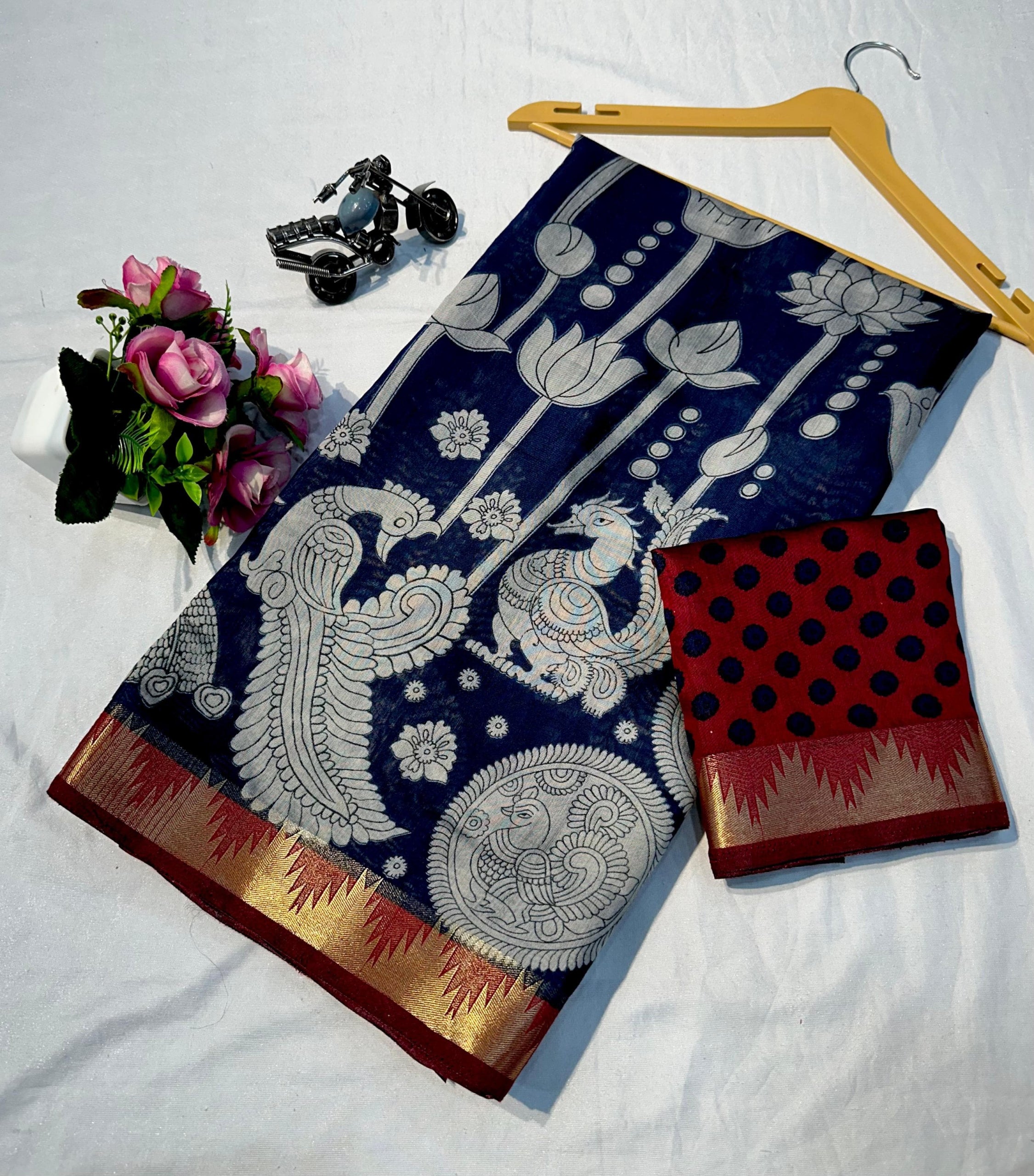 Mangalagiri Silk &amp; Mul Mul  Cotton Saree