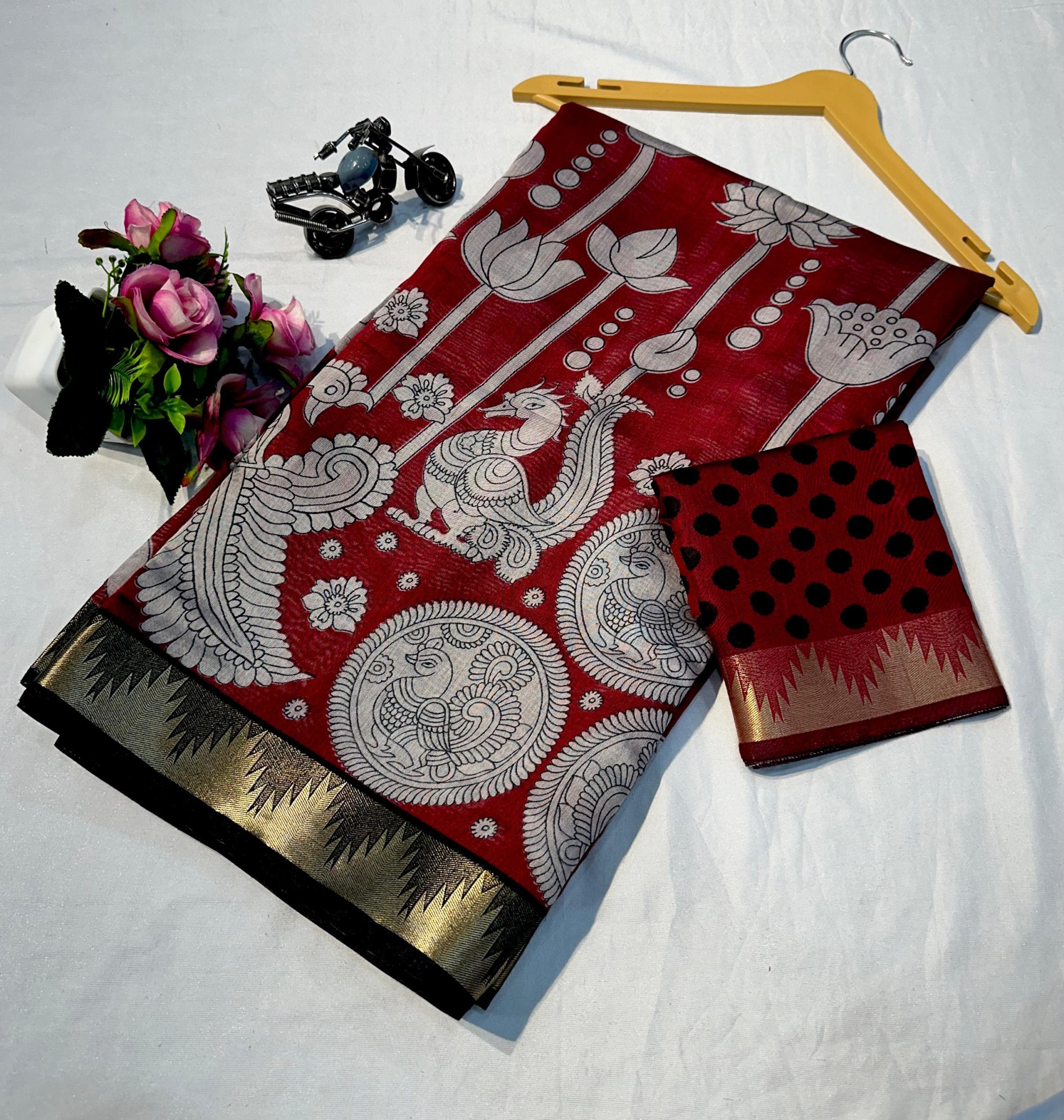 Mangalagiri Silk &amp; Mul Mul  Cotton Saree