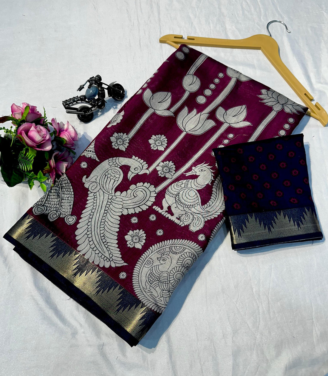 Mangalagiri Silk &amp; Mul Mul  Cotton Saree