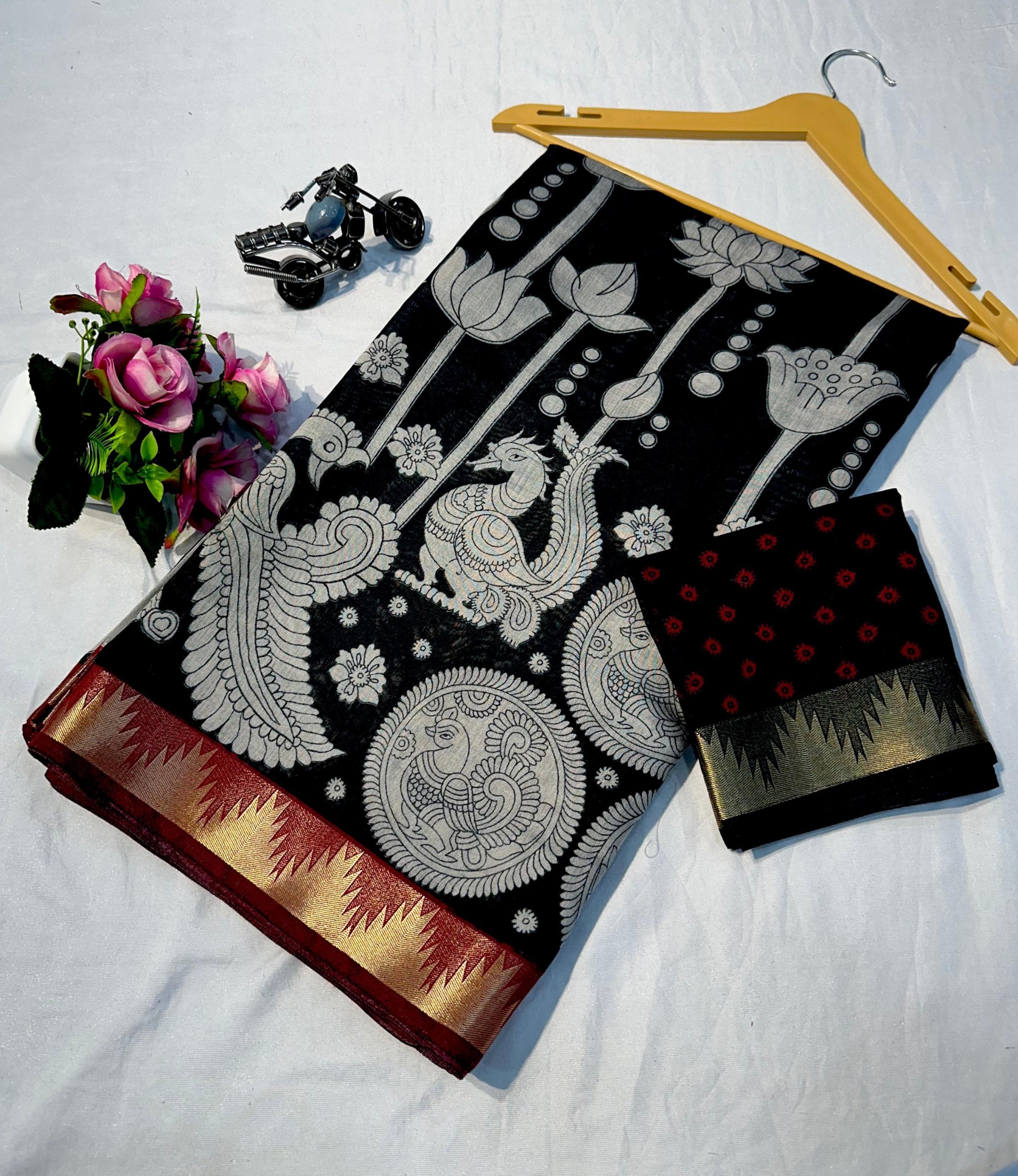 Mangalagiri Silk &amp; Mul Mul  Cotton Saree