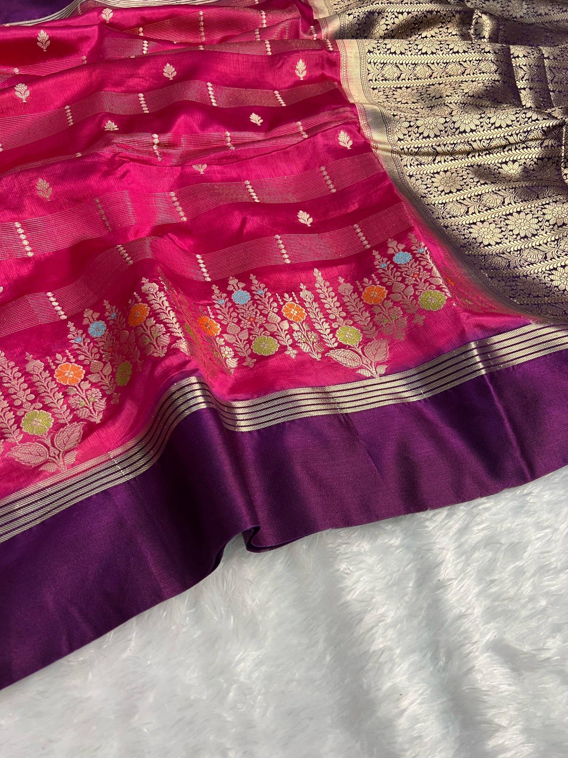 Exclusive Banarasi Raw Mango Silk Saree