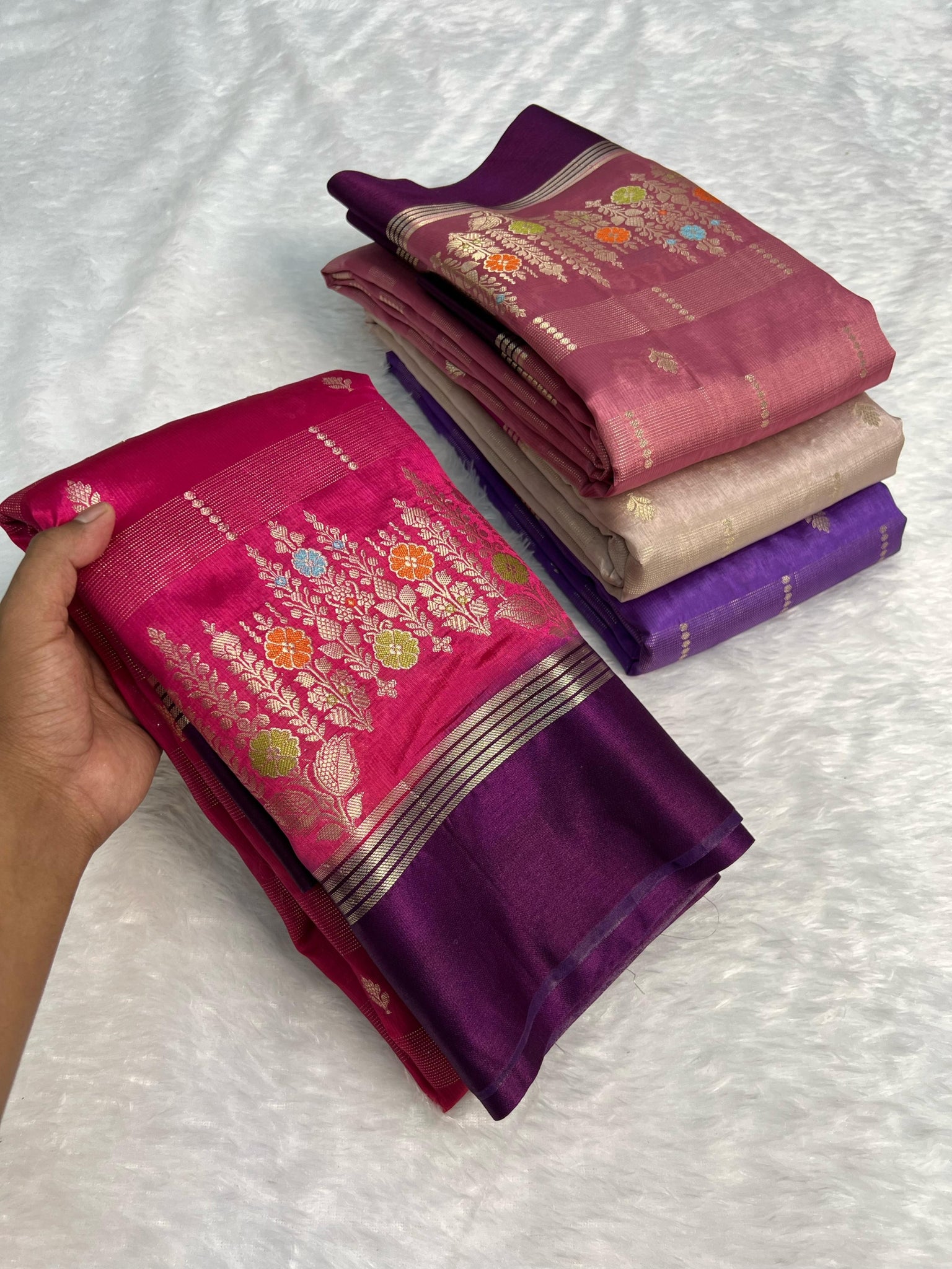 Exclusive Banarasi Raw Mango Silk Saree