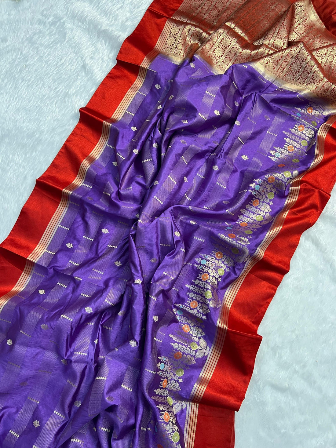 Exclusive Banarasi Raw Mango Silk Saree