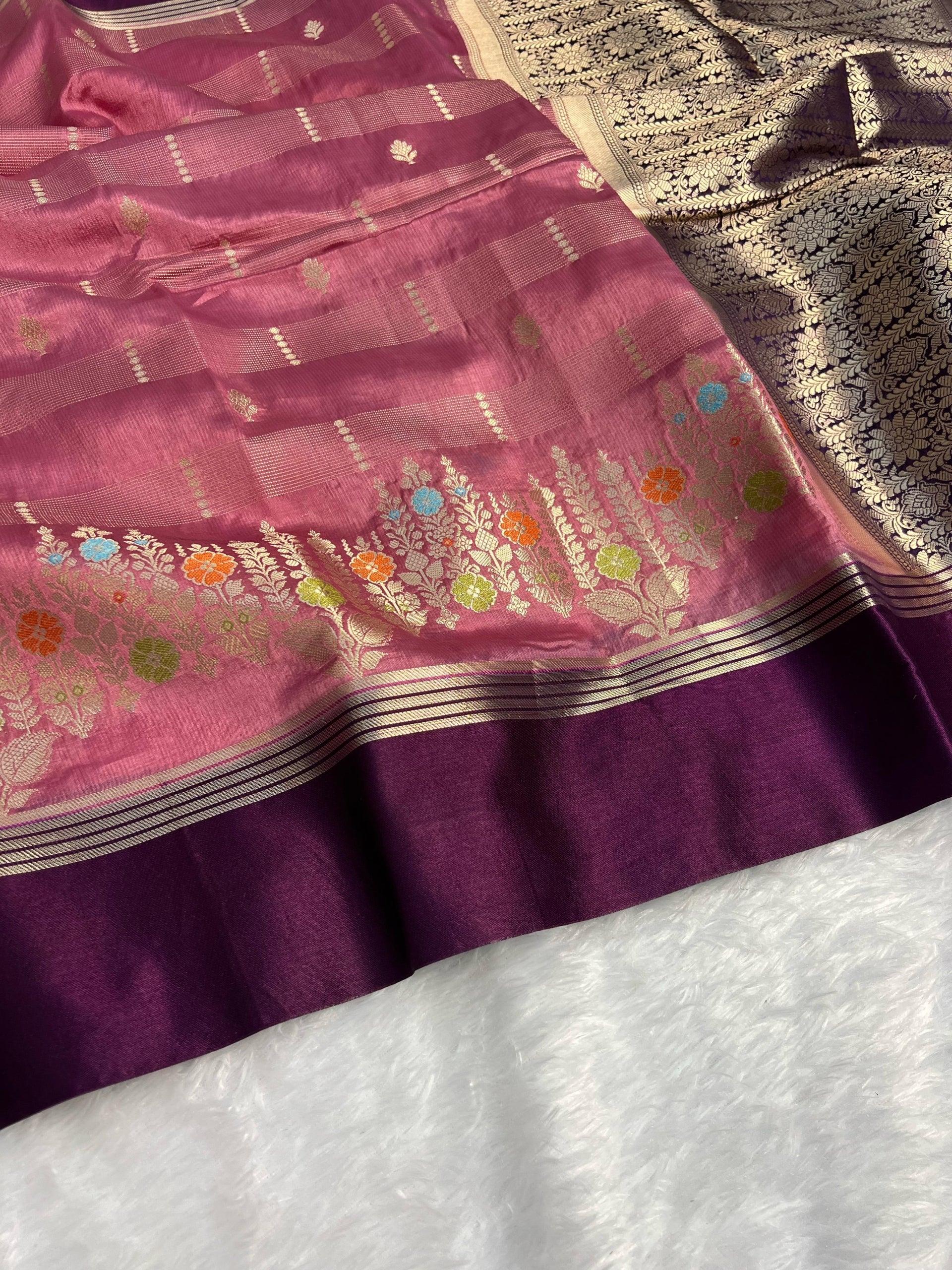 Exclusive Banarasi Raw Mango Silk Saree