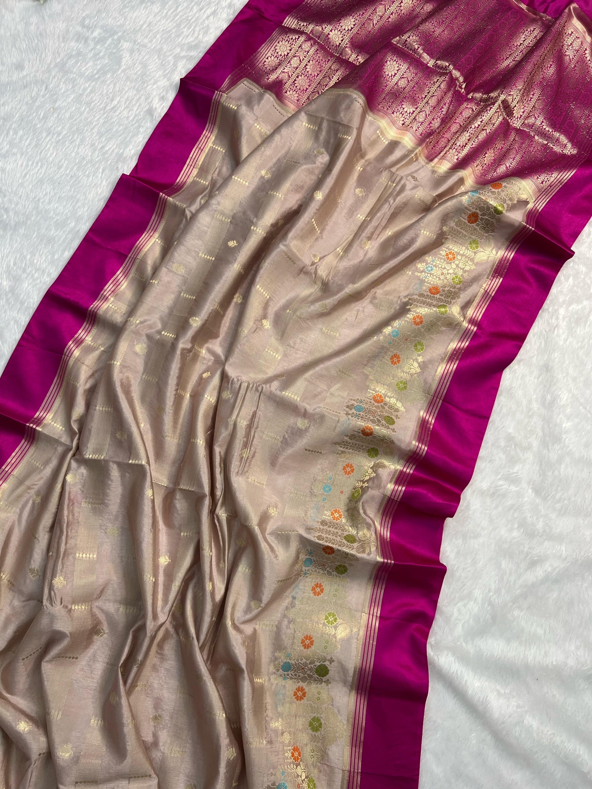 Exclusive Banarasi Raw Mango Silk Saree