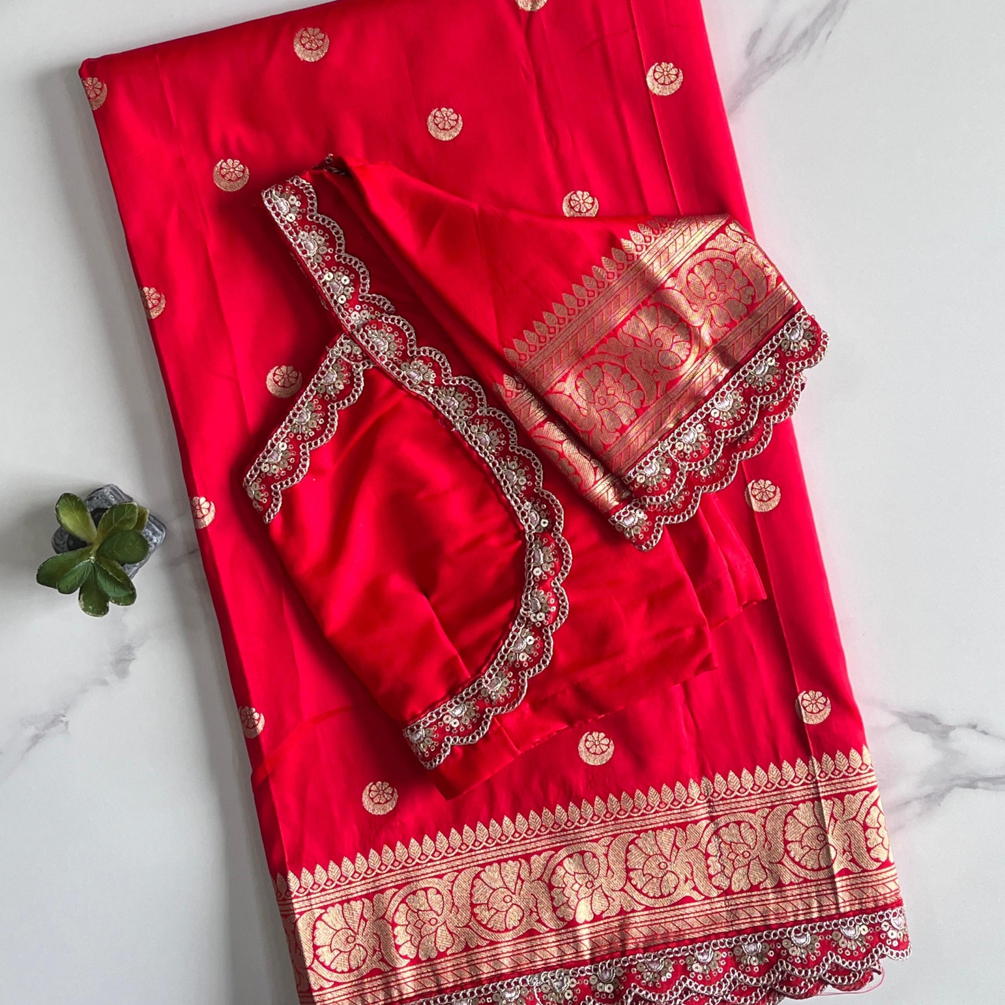 Premium Banarasi Pattu Saree with Readymade Blouse