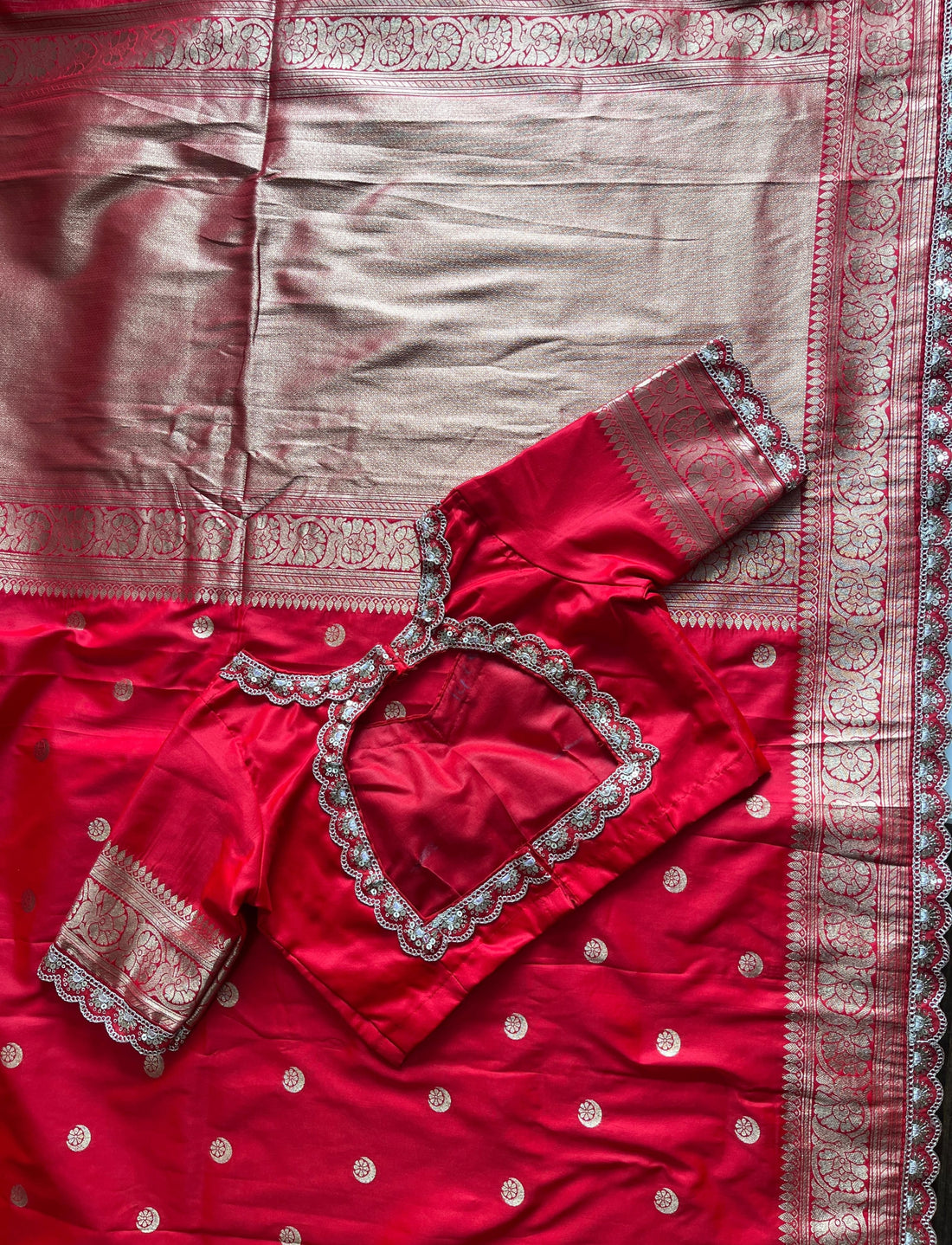 Premium Banarasi Pattu Saree with Readymade Blouse