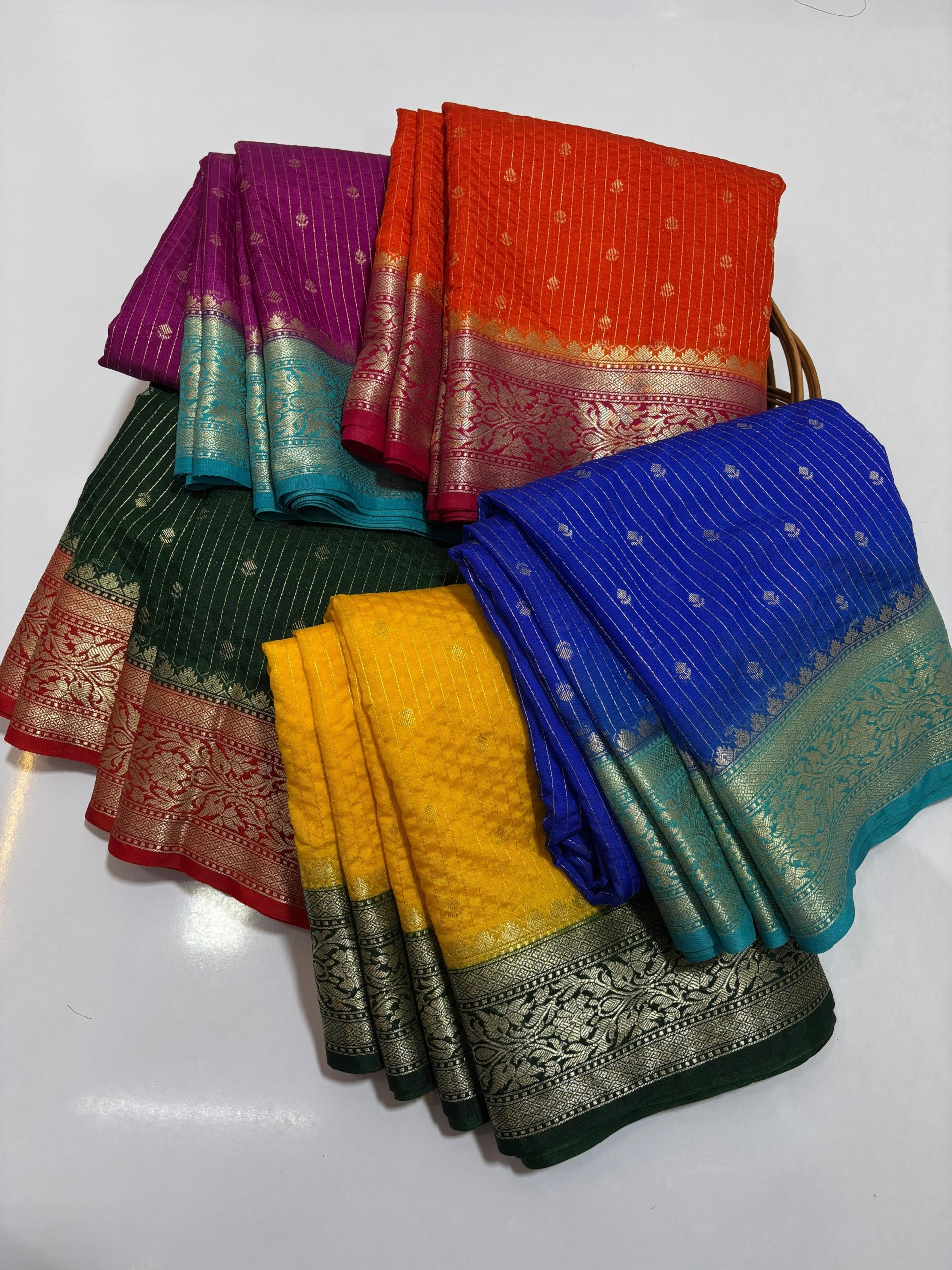 PURE BANARASI DYBLE CHINIYA SOFT SILK