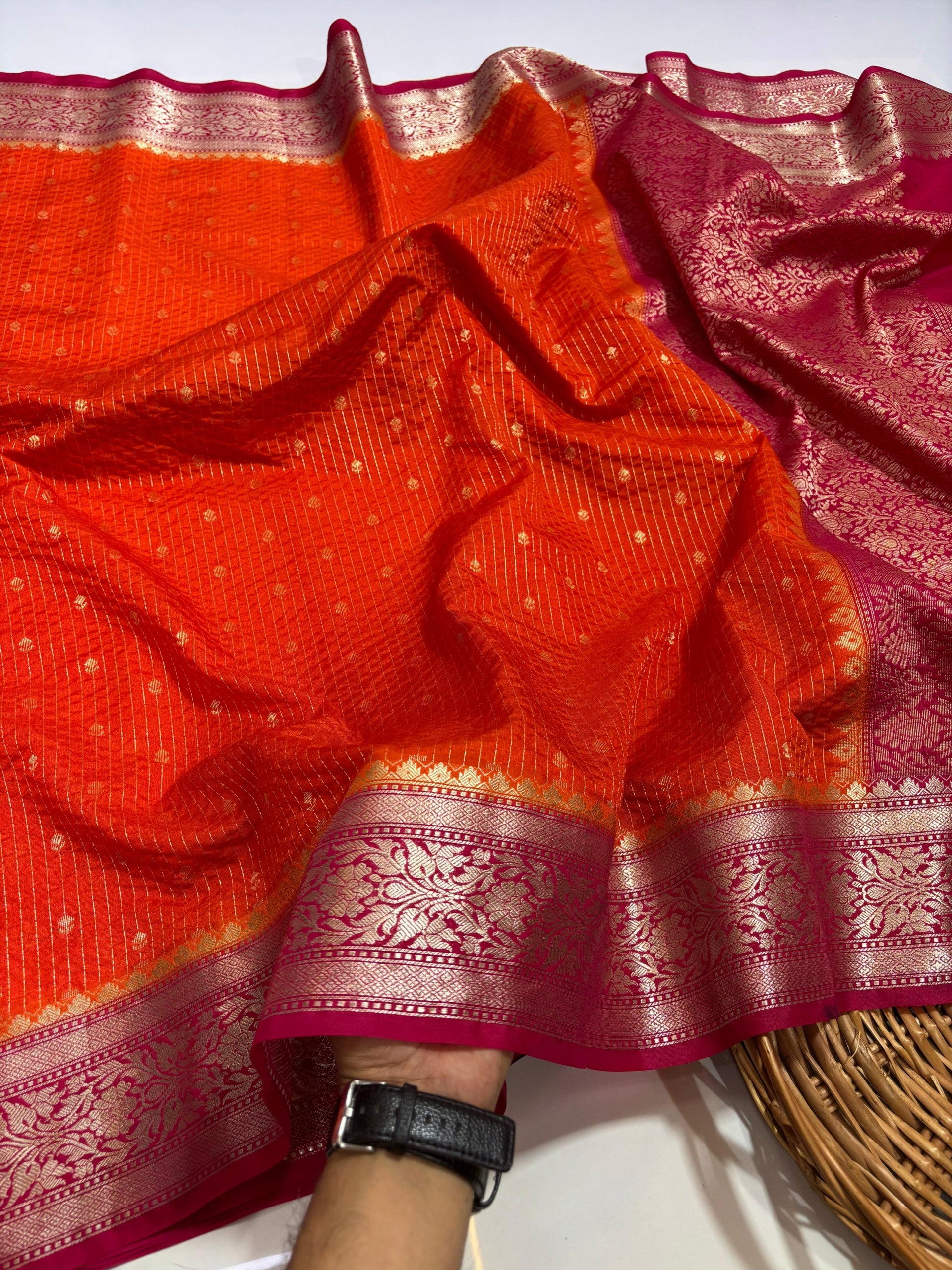 PURE BANARASI DYBLE CHINIYA SOFT SILK