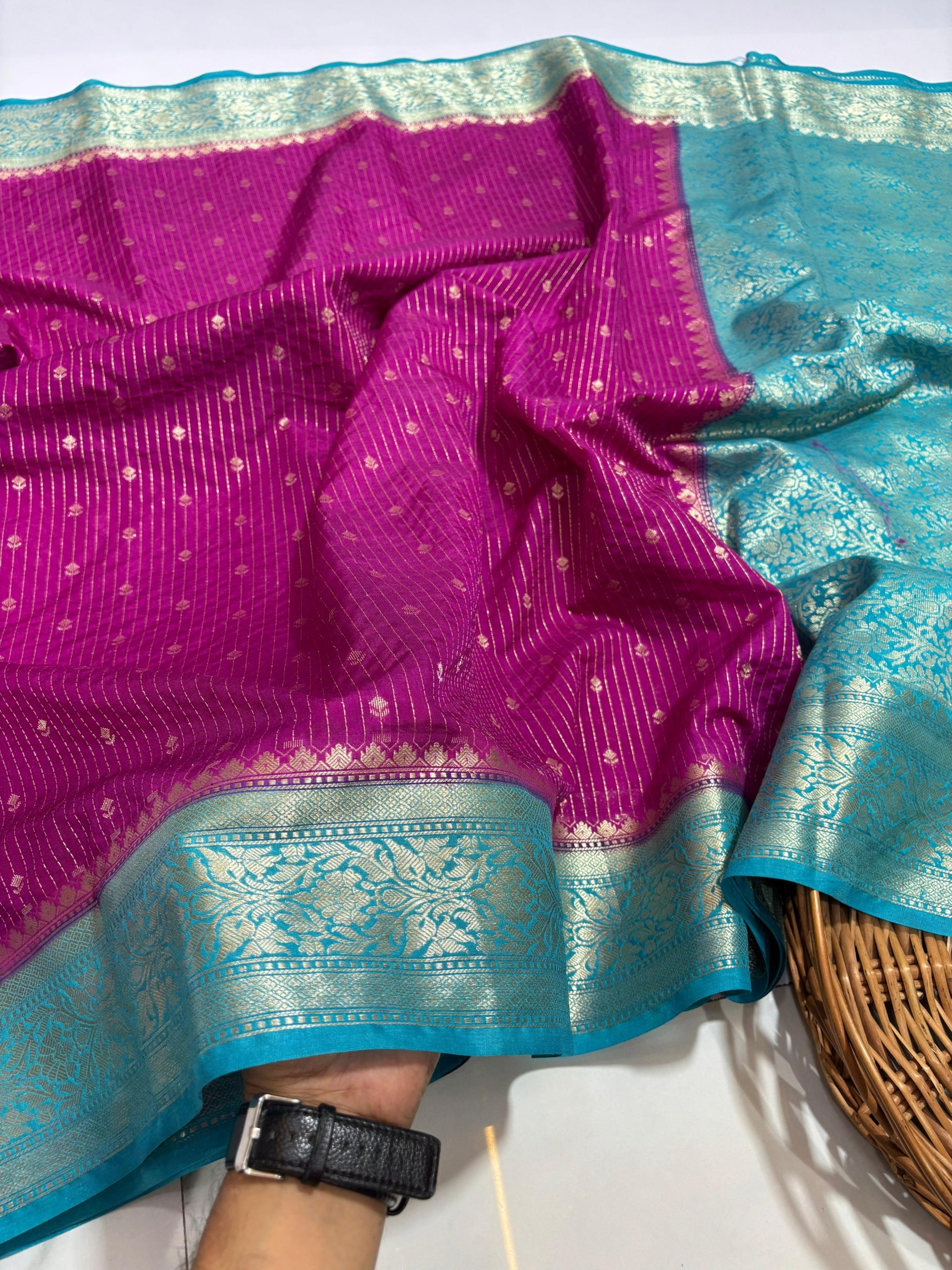 PURE BANARASI DYBLE CHINIYA SOFT SILK