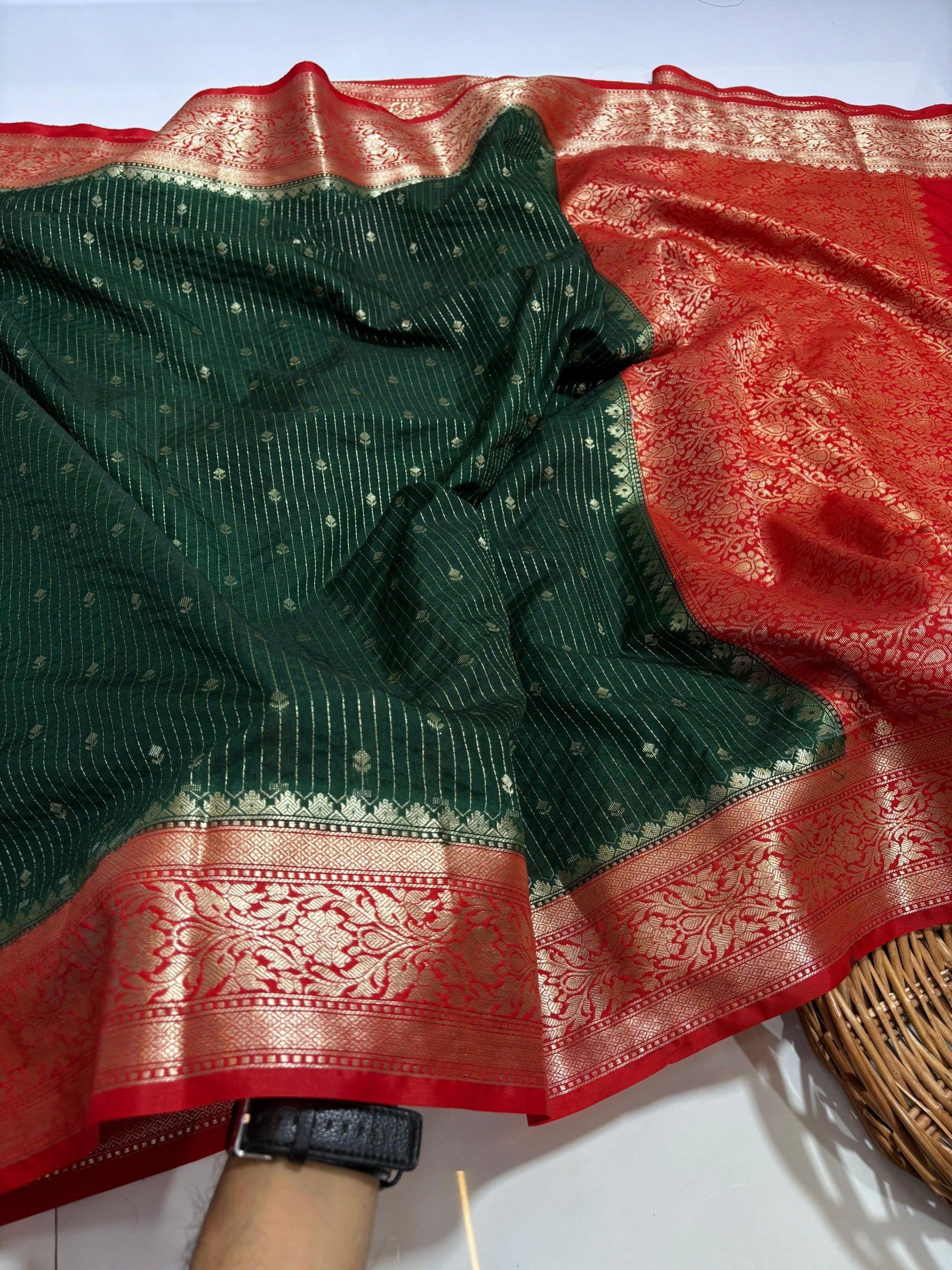 PURE BANARASI DYBLE CHINIYA SOFT SILK