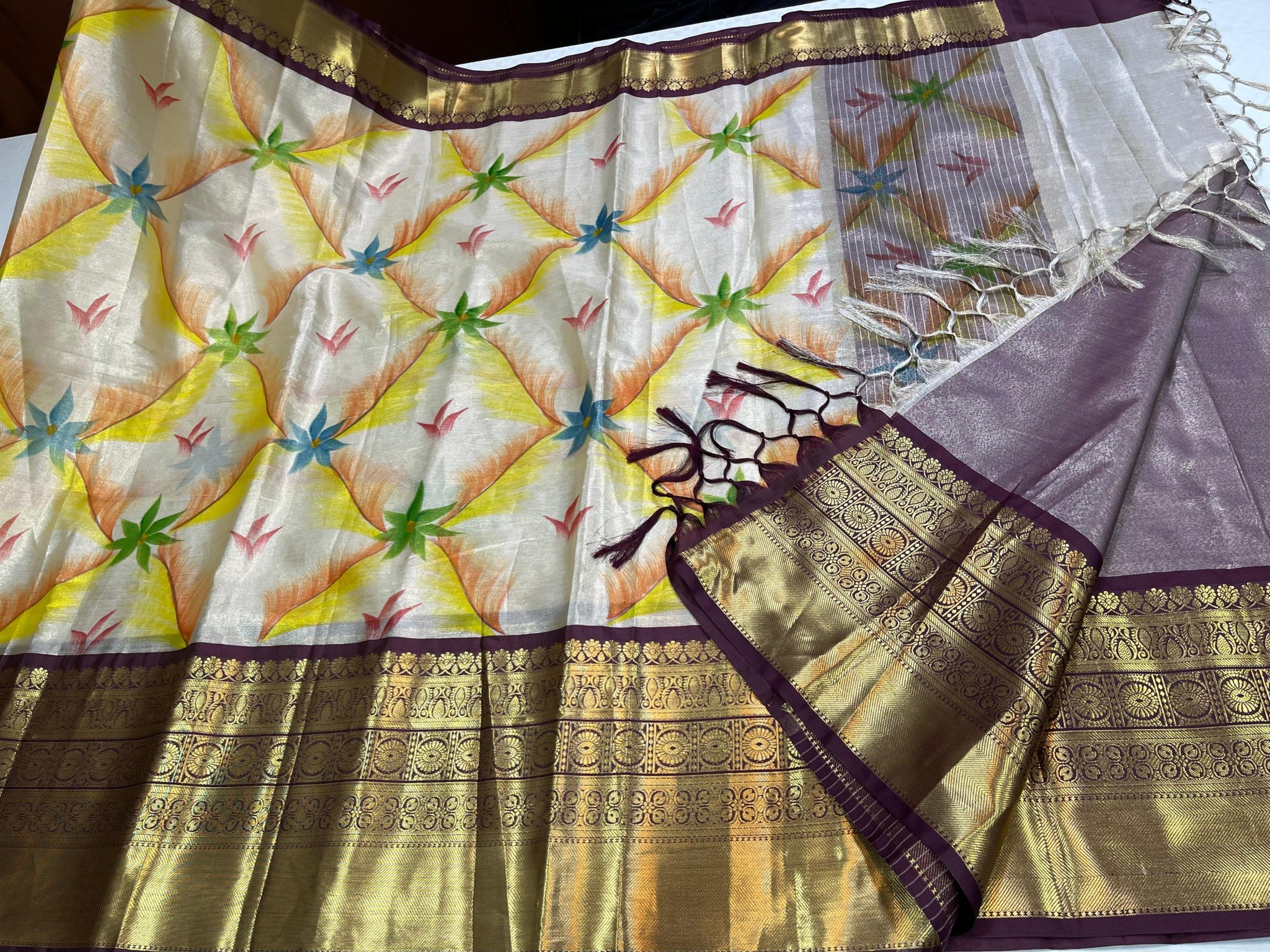 Premium Soft Banarasi Tissue Silk
