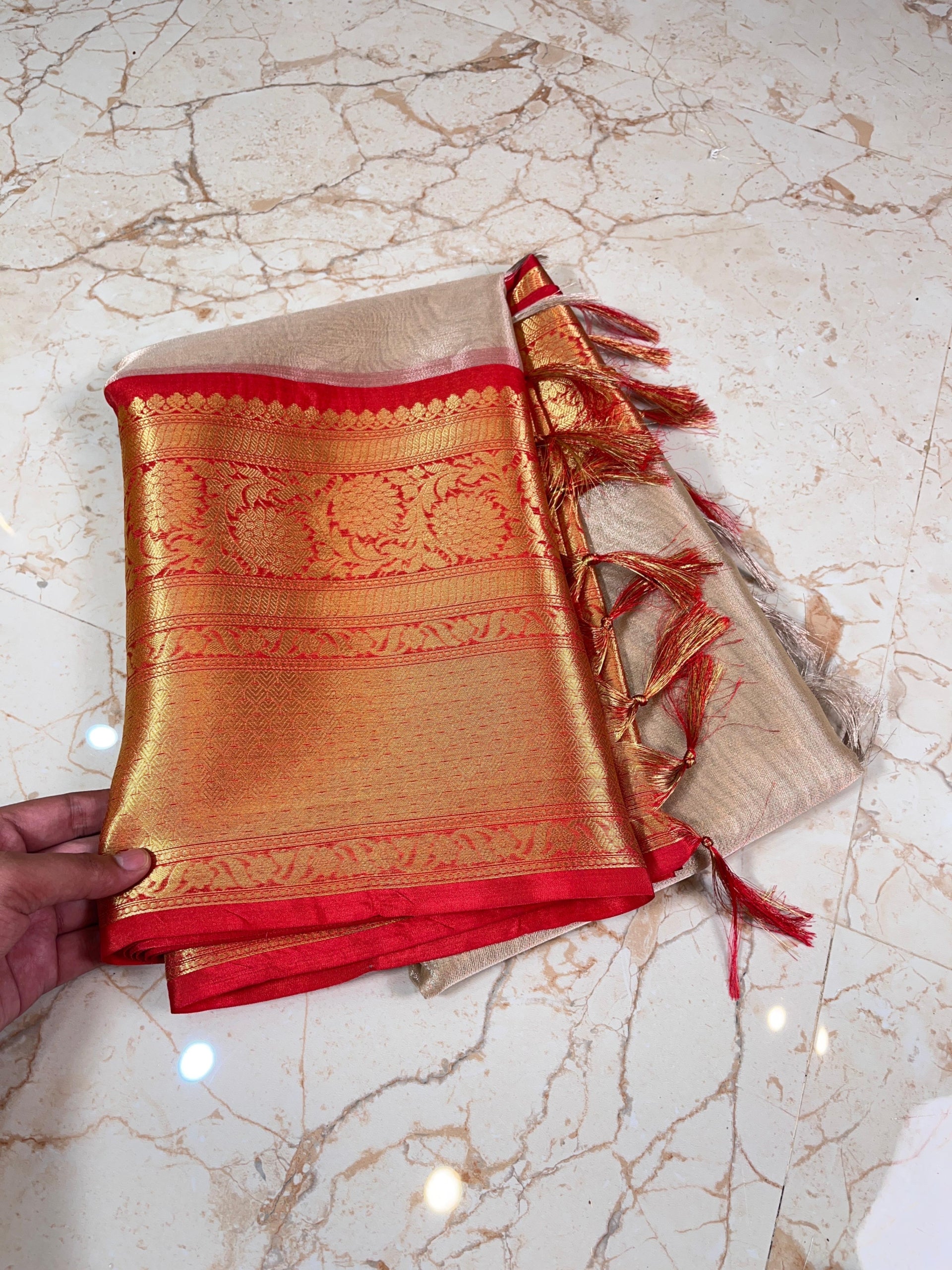 Soft Banarasi Tissue Silk Saree