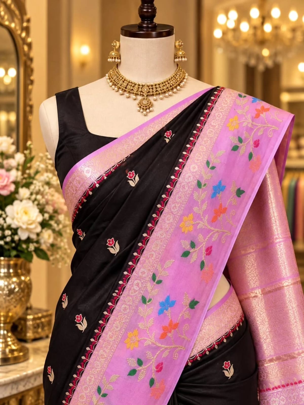 Premium Banarasi Semi Katan Silk Sarees