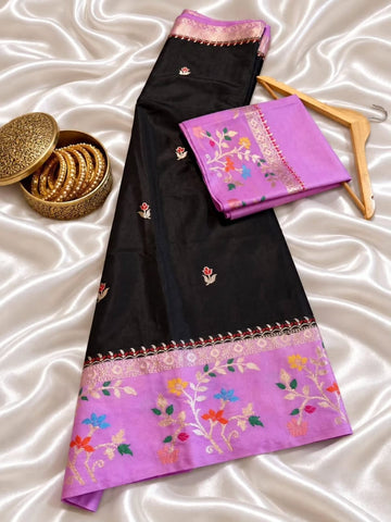 Premium Banarasi Semi Katan Silk Sarees