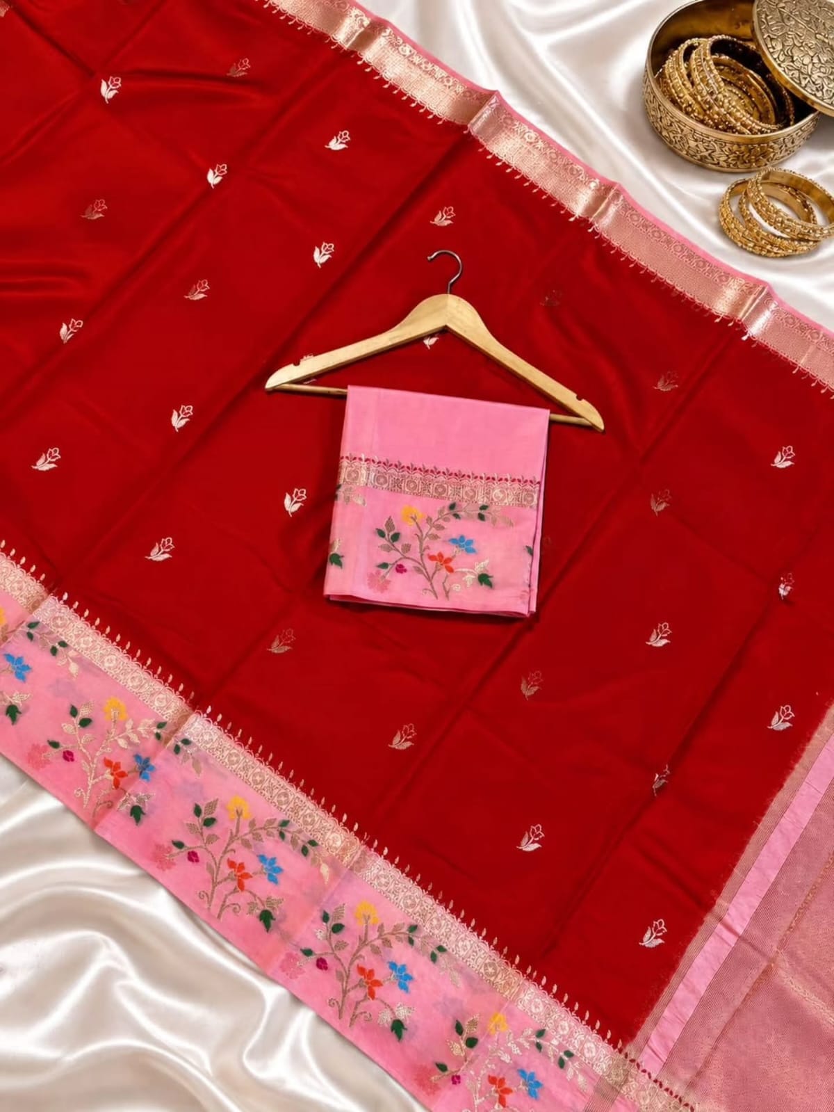 Premium Banarasi Semi Katan Silk Sarees