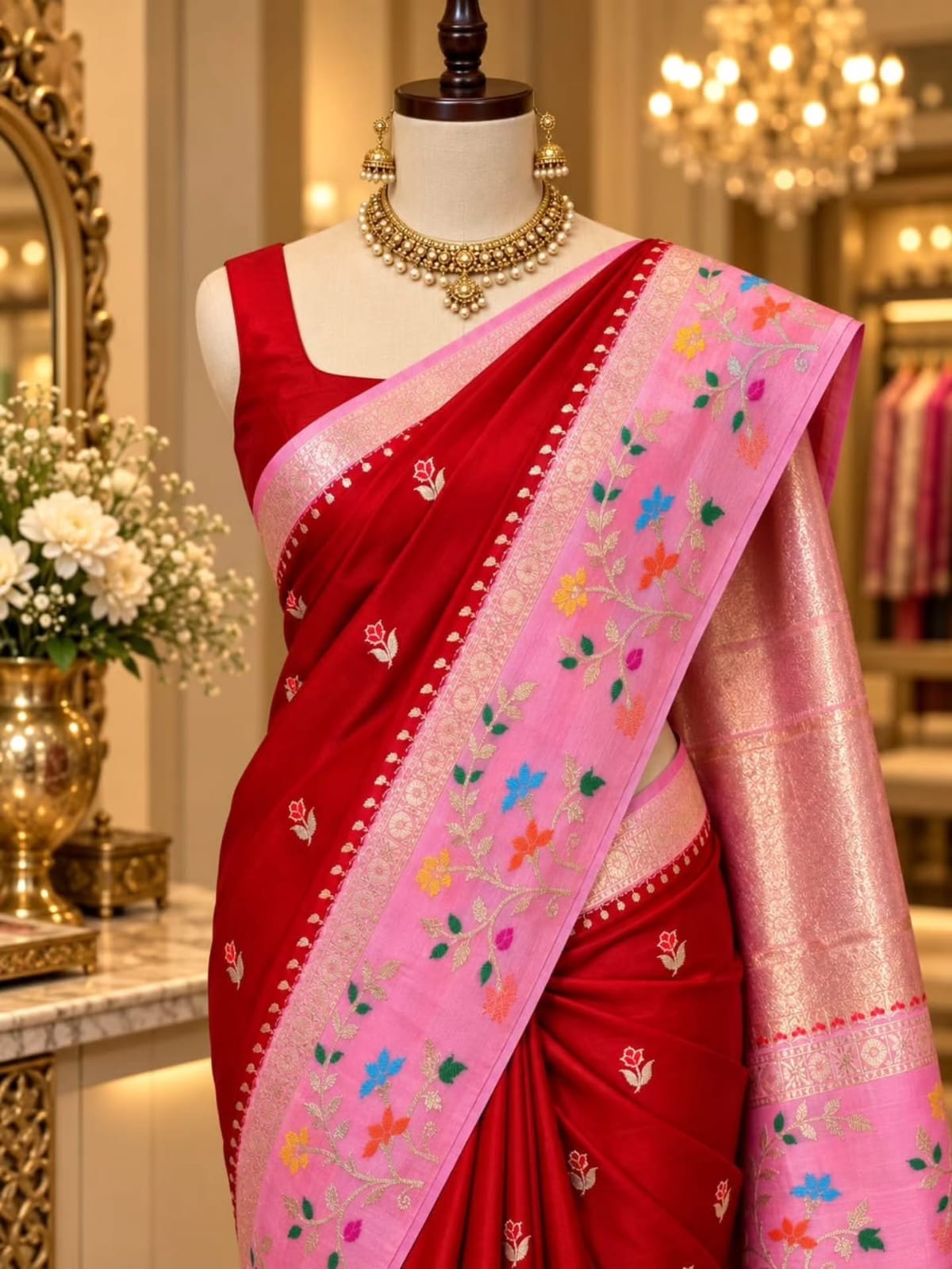 Premium Banarasi Semi Katan Silk Sarees