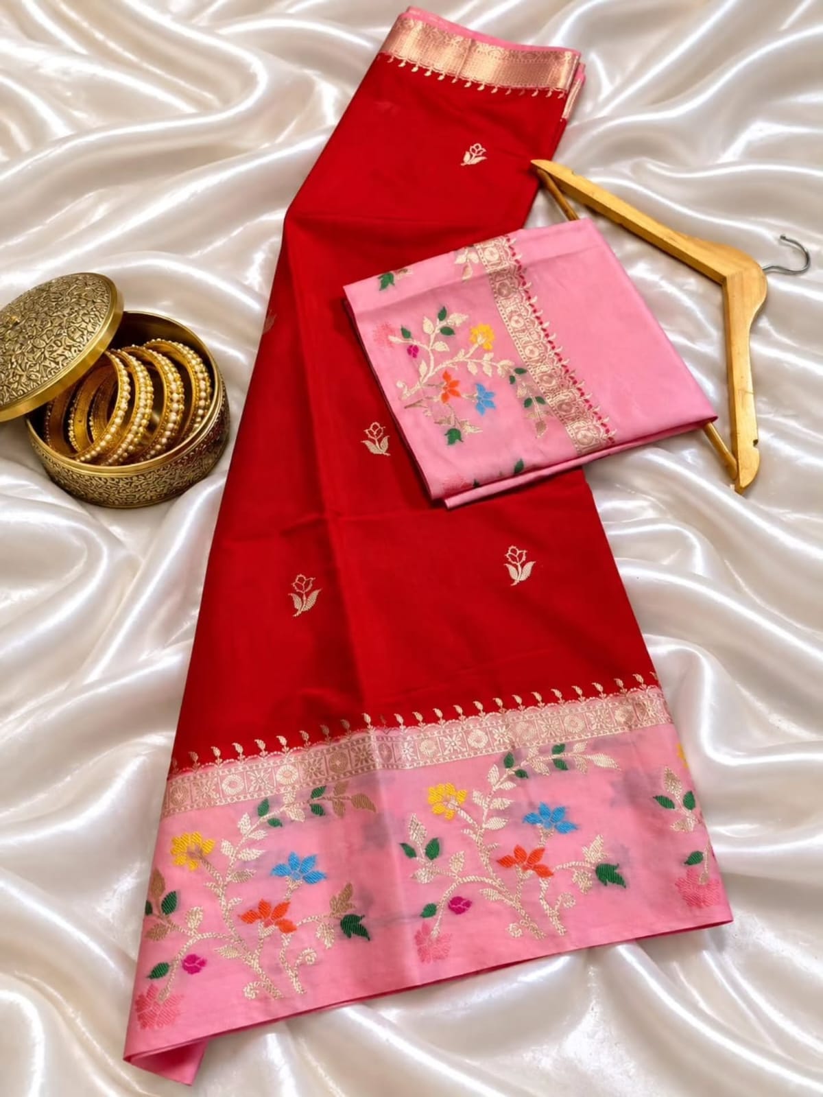 Premium Banarasi Semi Katan Silk Sarees