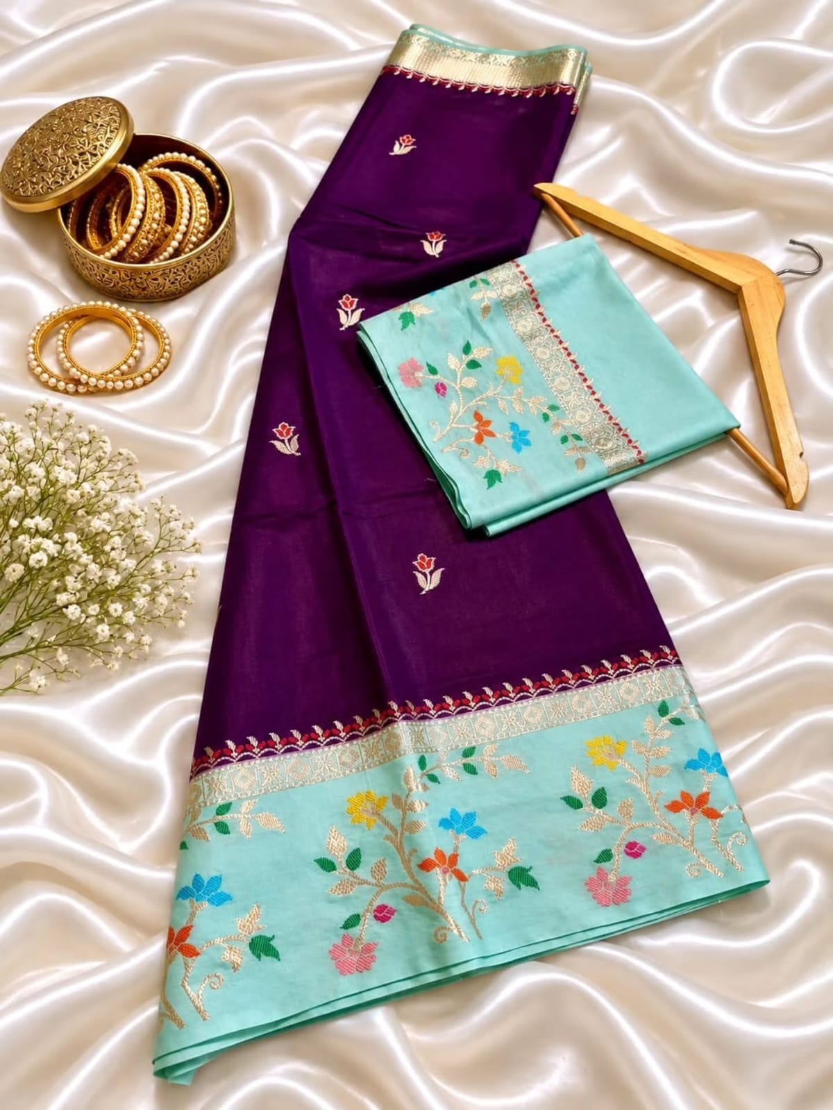 Premium Banarasi Semi Katan Silk Sarees