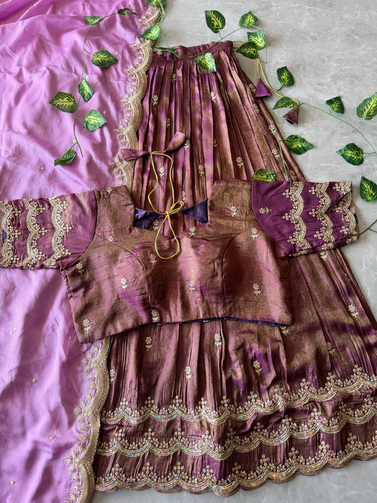 Premium Fully Stitched Free Size Lehangas (Details in Description)