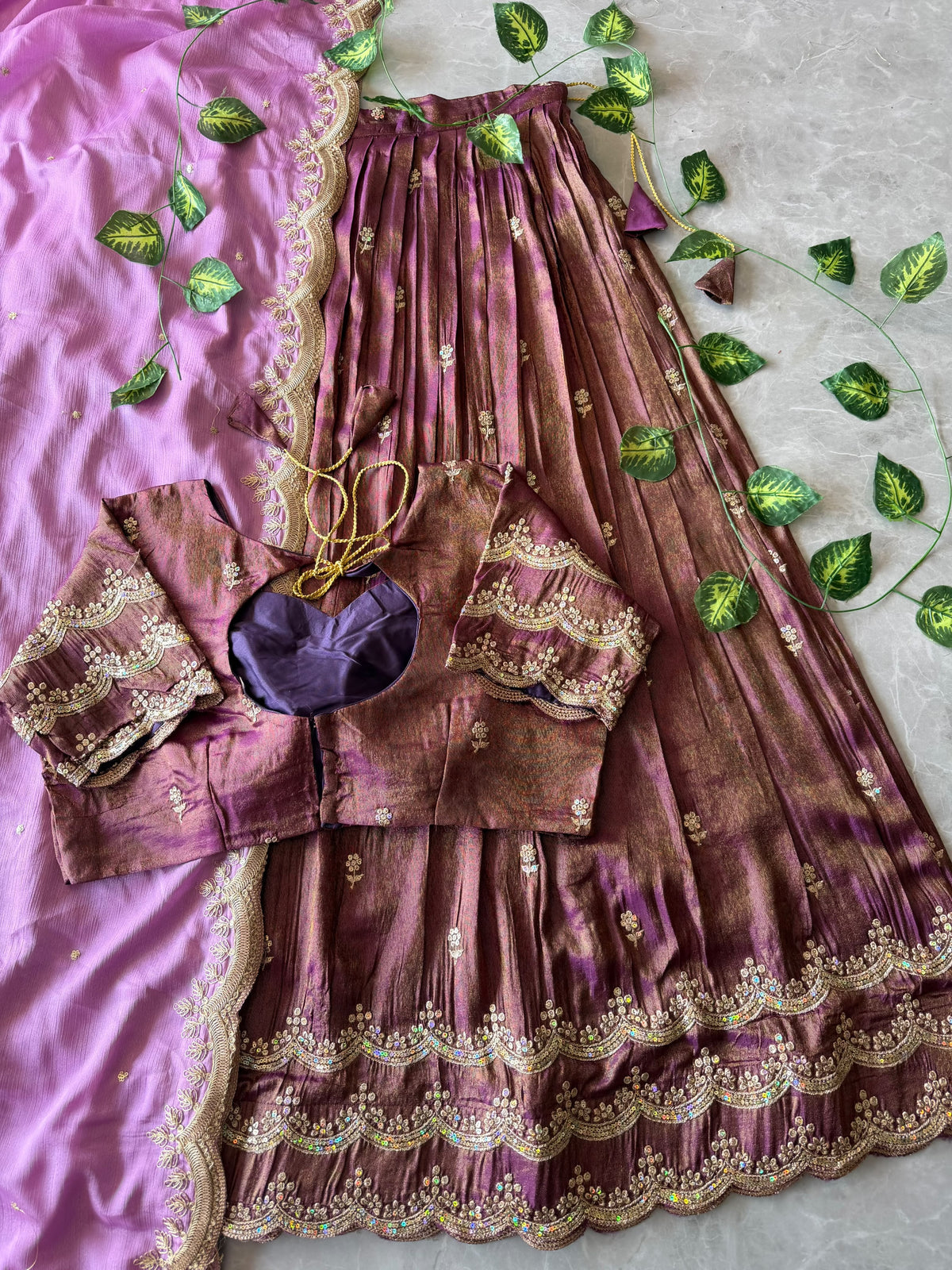 Premium Fully Stitched Free Size Lehangas (Details in Description)