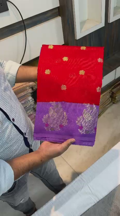 Banarasi Raw Mango Silk Saree