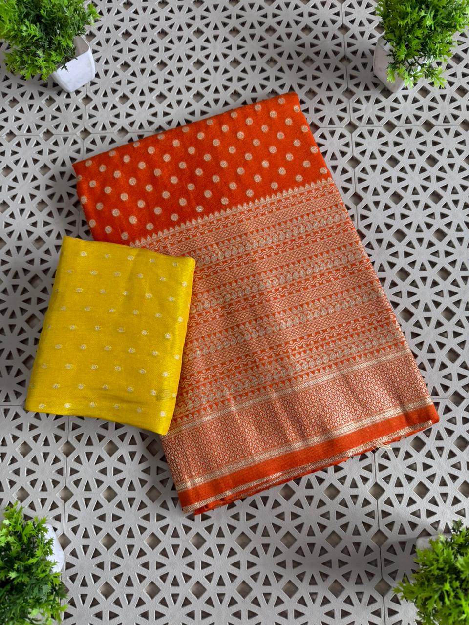Premium Pure Khadi Crepe Silk Sarees