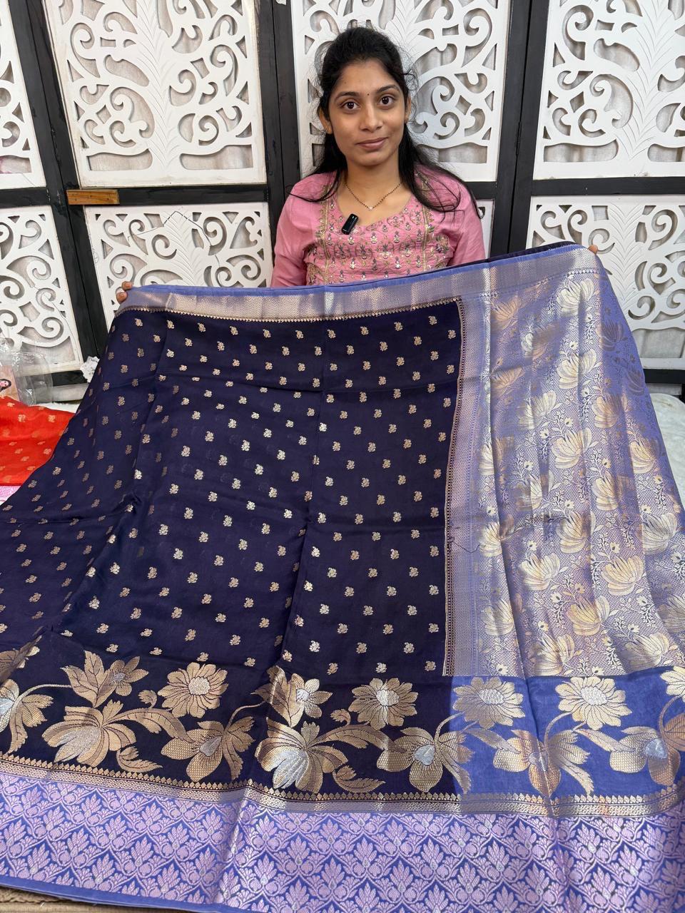 Premium Banarasi Dyble Dupion Soft Silk Sarees