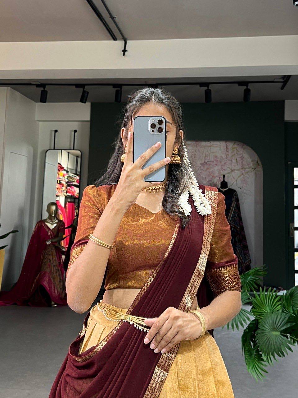 Stitched Lehenga with Unstitched Blouse
