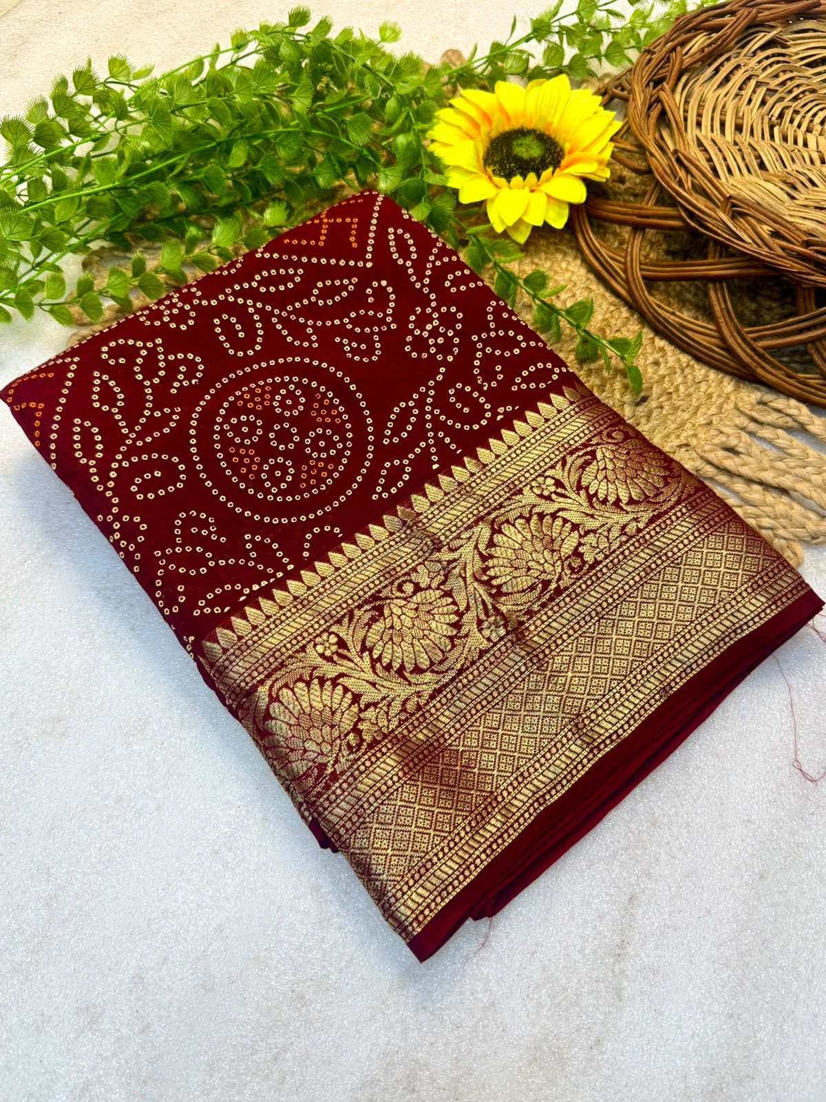 Bandini sarees with kanchi border