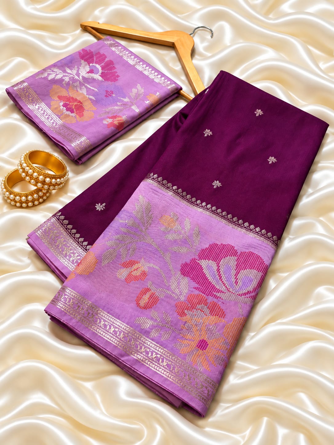 Premium Banarasi Katan Silk Soft Sarees