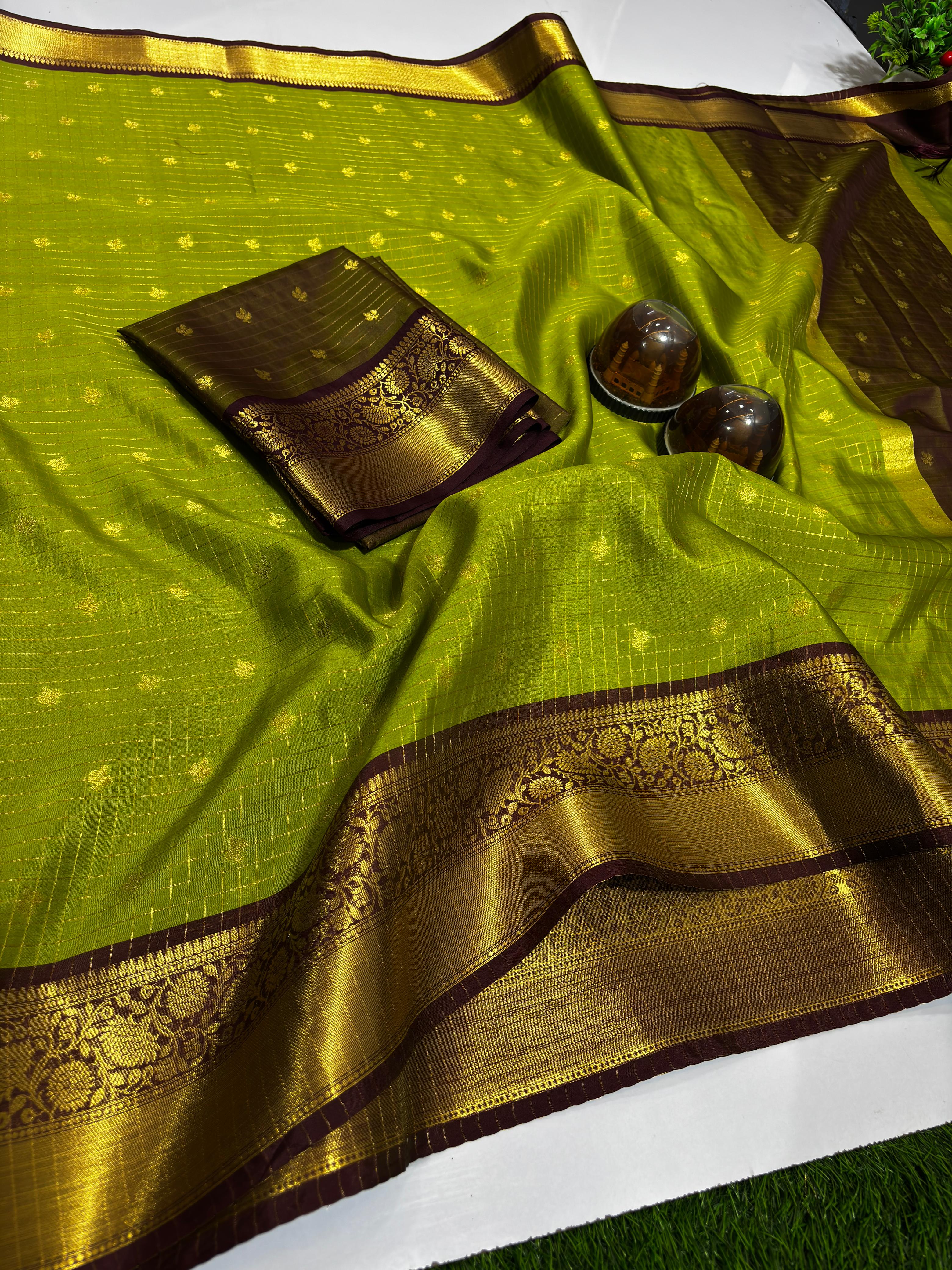 Soft Banarasi Vintage Semi Katan Sarees