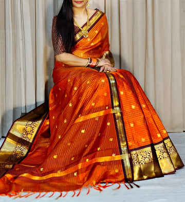 Premium Vintage Banarasi Semi Gadwal Soft Silk Sarees