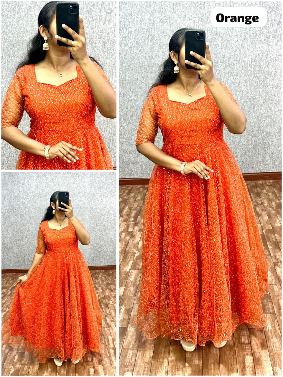 Beautiful Sequence Work Gowns