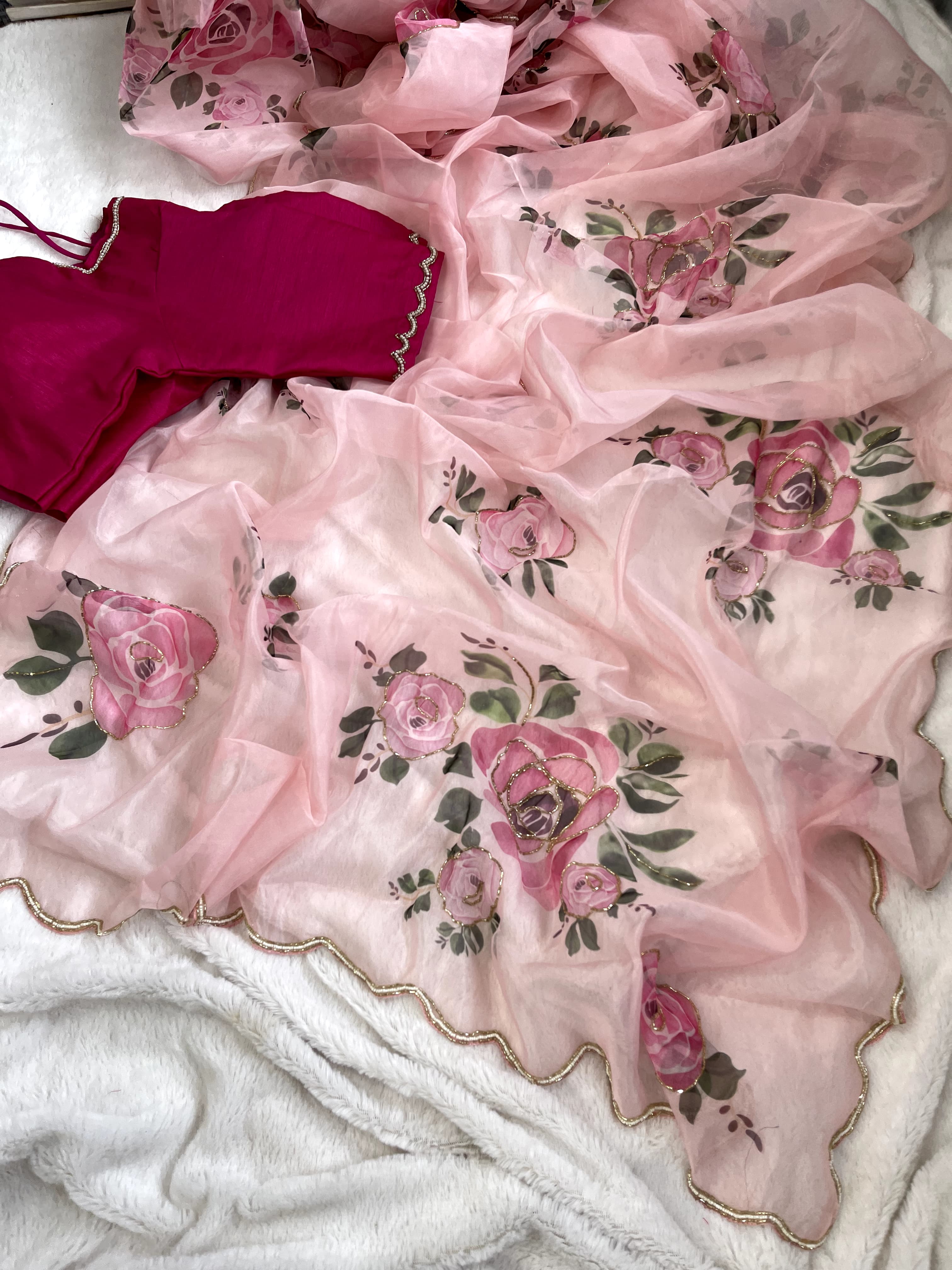 Soft Organza Silk Saree with Premium Work