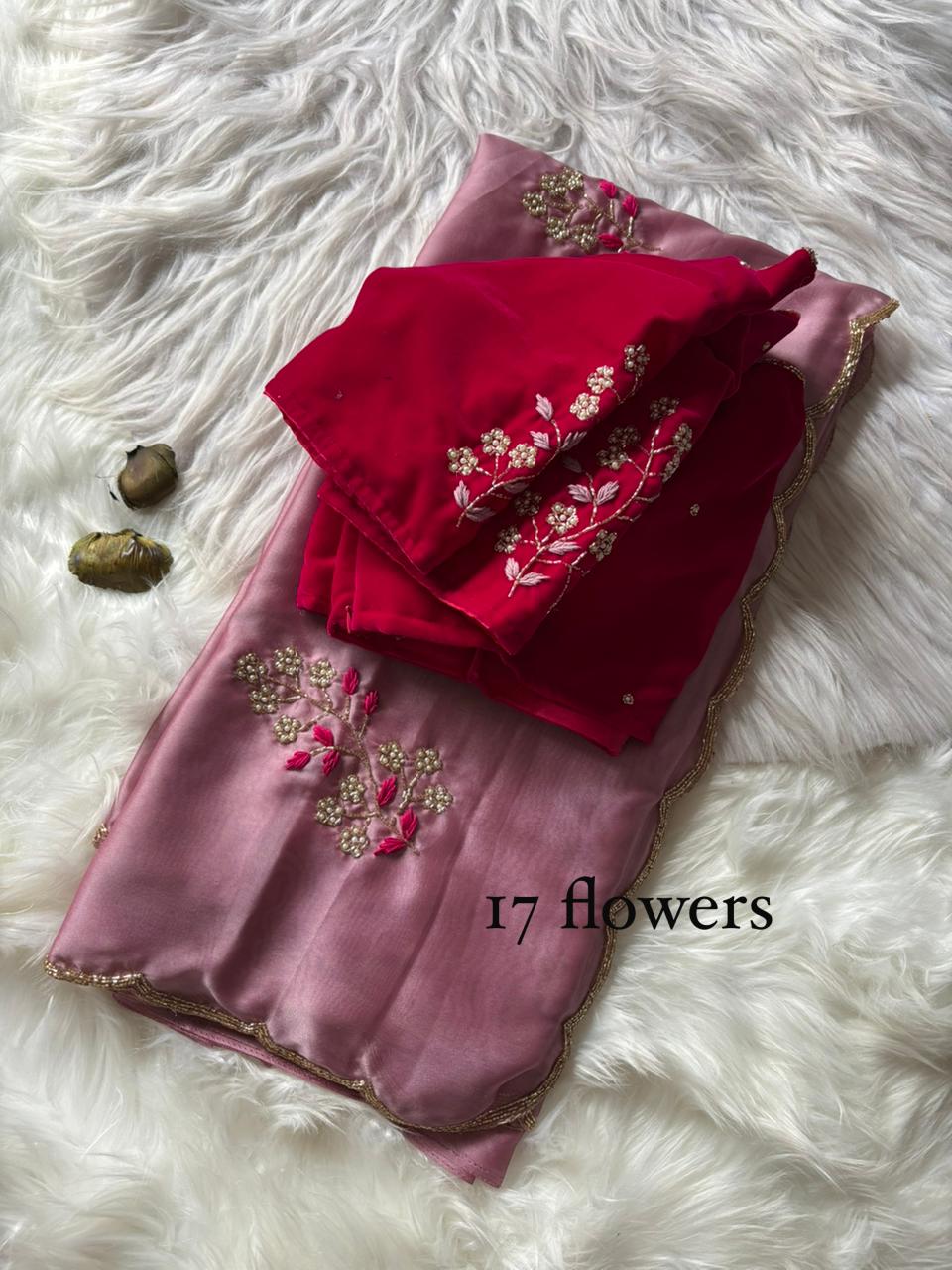 Elegant Rangoli Silk Saree with Maggam Work