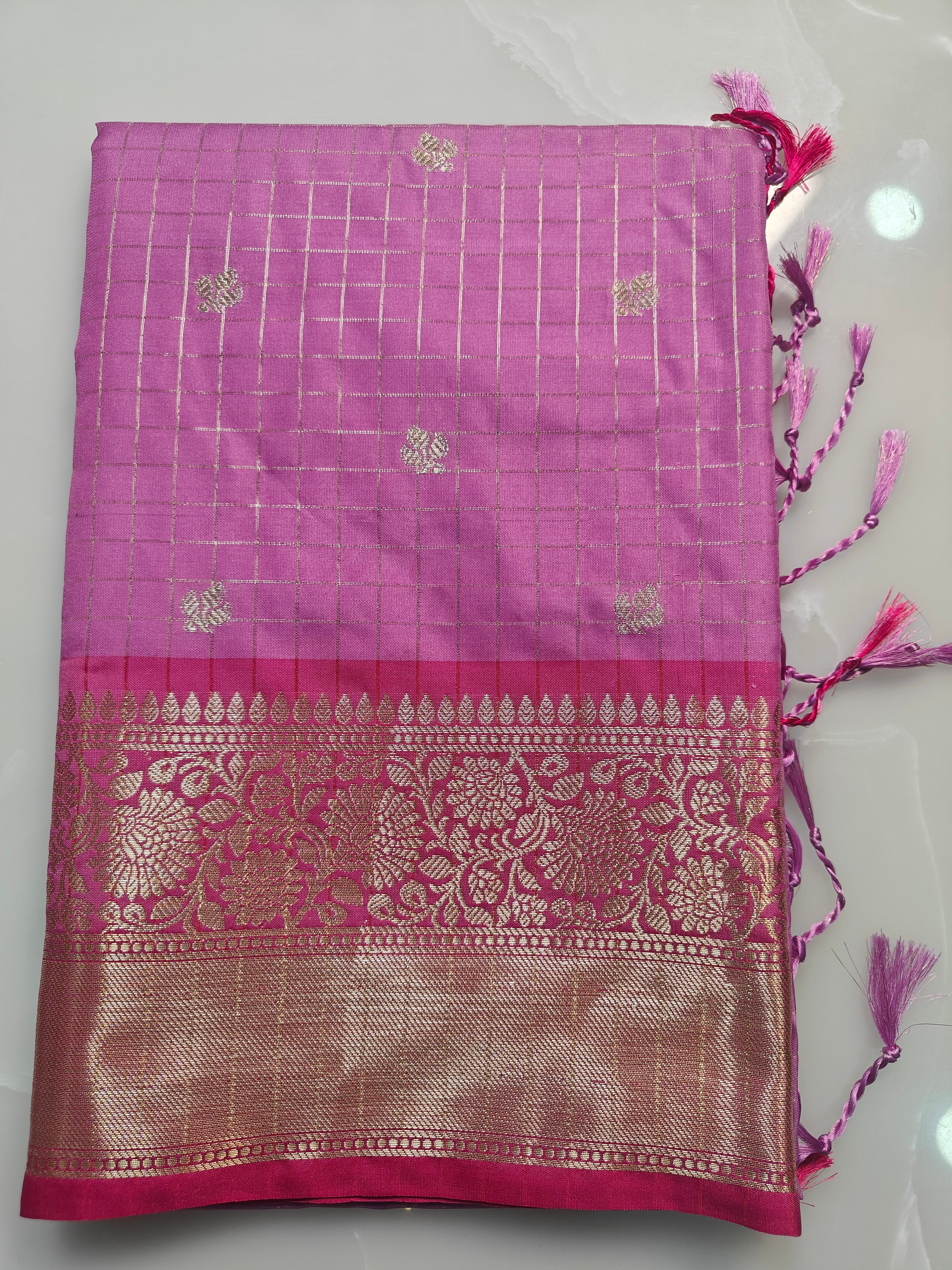 Soft Banarasi Vintage Semi Katan Sarees