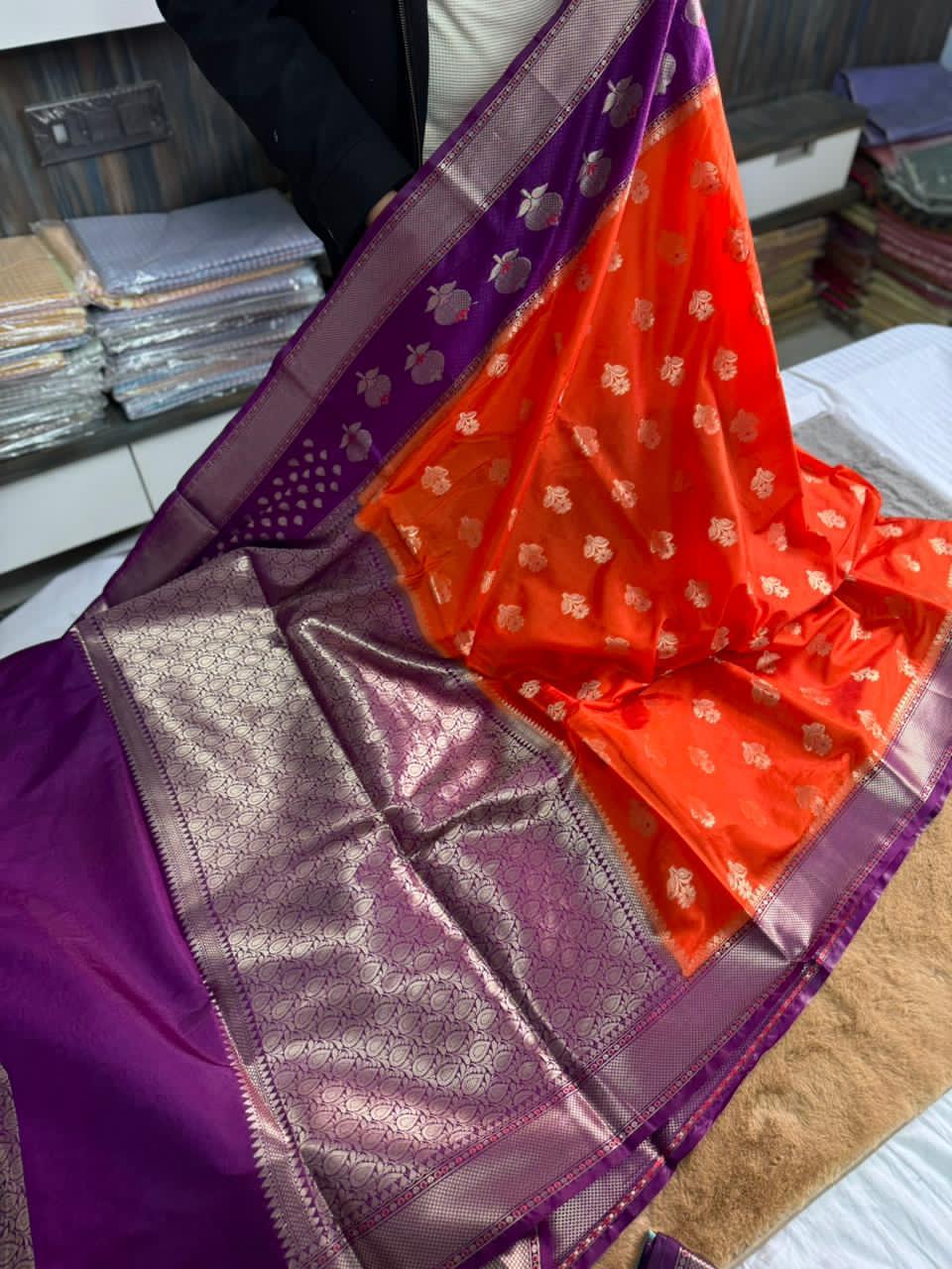Premium Banarasi Dyble Dupion Soft Silk Sarees