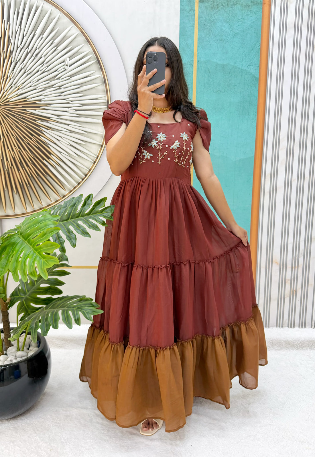 Premium Mul Cotton frocks with Maggam Work