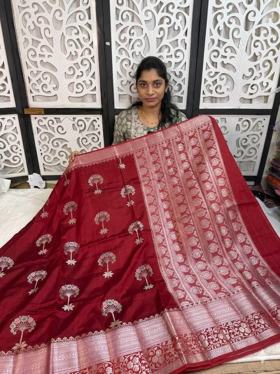 Premium Banarasi Semi Katan Silk Sarees