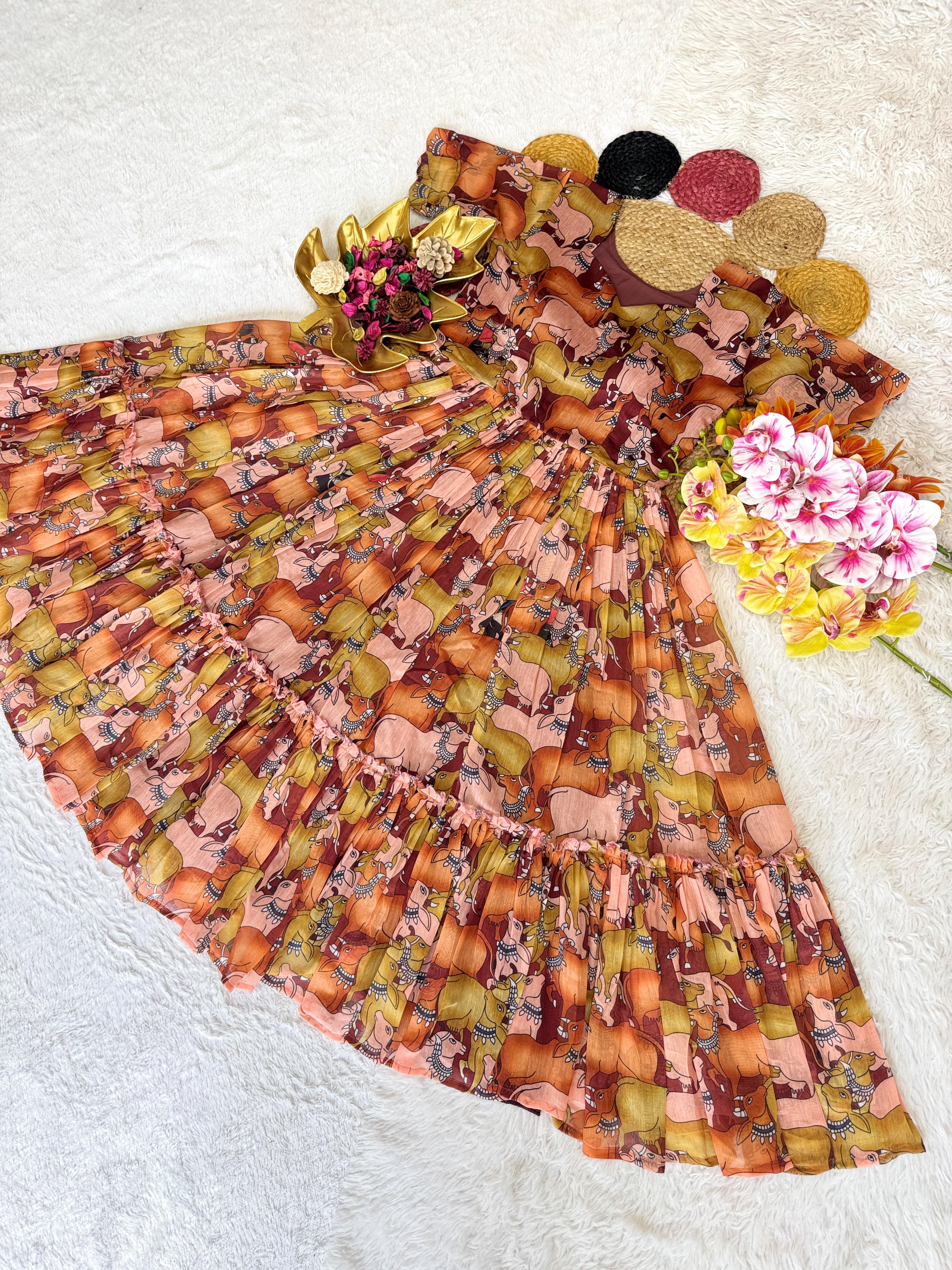 Summer Special Kalamkari Midi Gowns