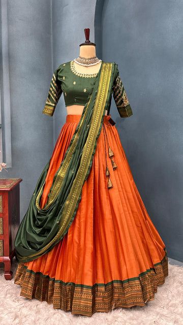 Full stiched Premium Crafting Cotton Silk Lehanga