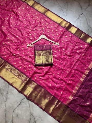 Banarasi Vintage Chex saree