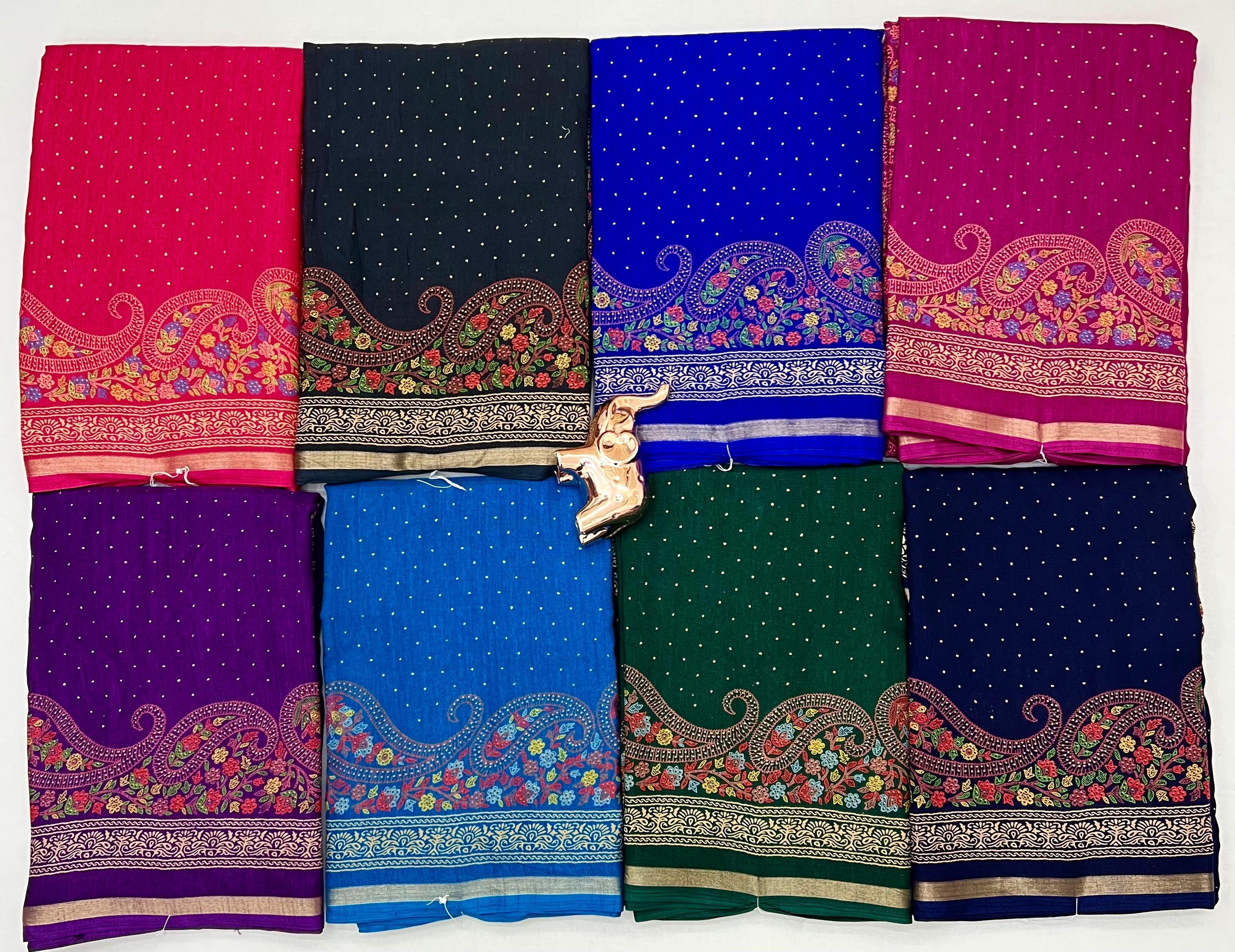 Pure Soft Tusser Saree with kashmiri motifs