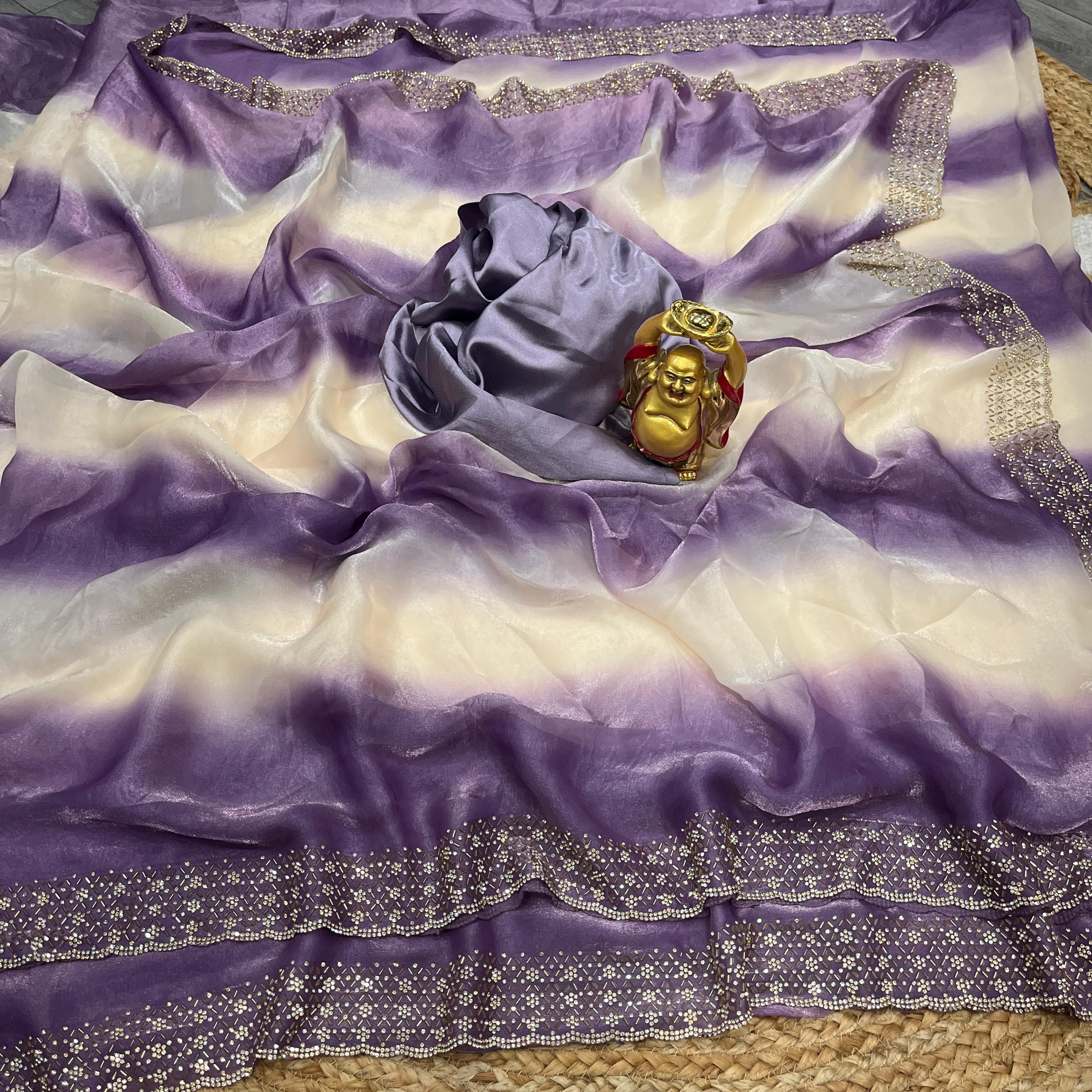 Space Silk Sarees with Jarkhan Work