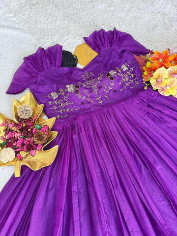 Easy Breath Special Maggam Work Kota Checks Gown