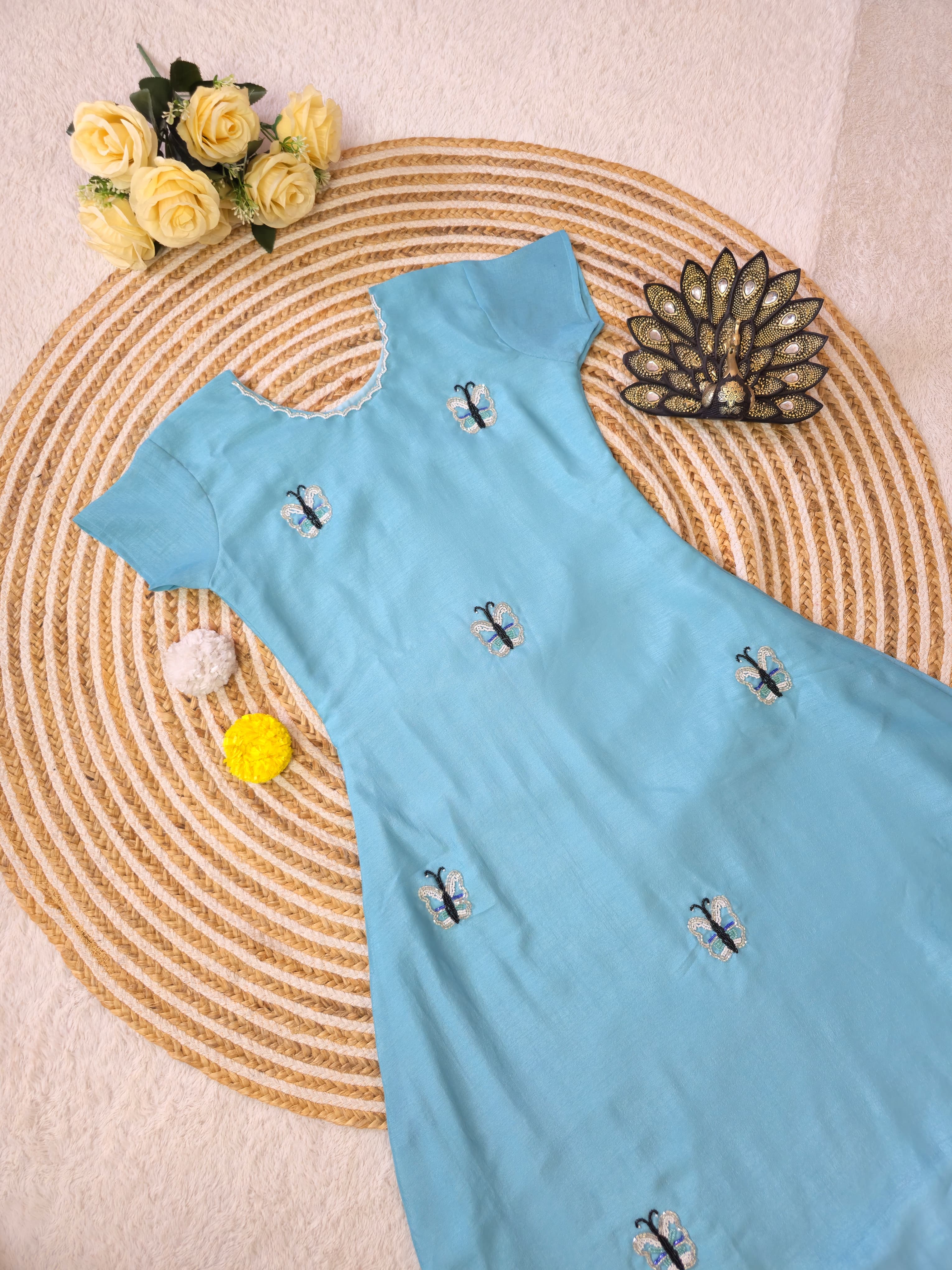 Designer Maggam Hand Work A-line Kurti